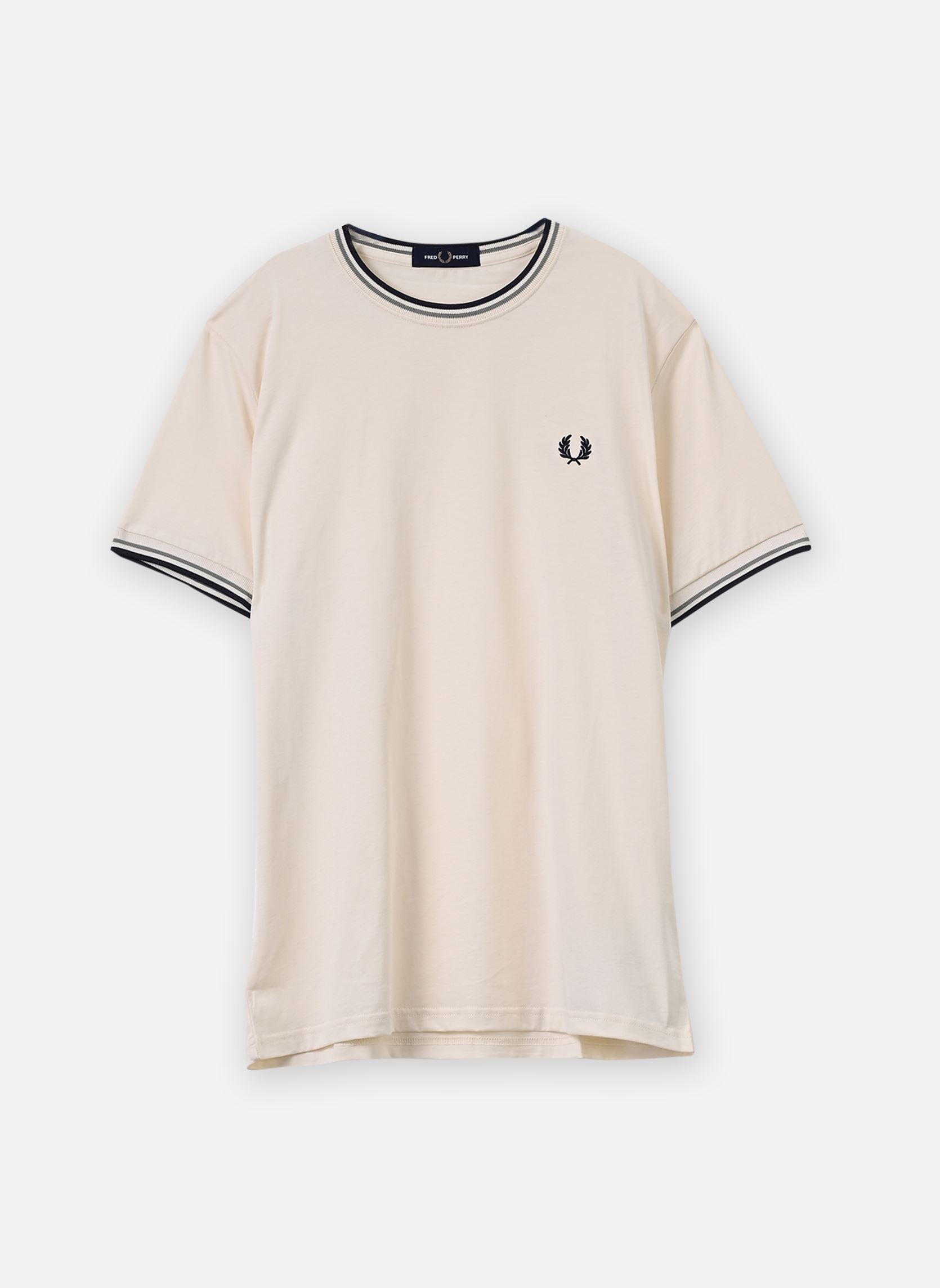 T-shirts Twin Tipped T-Shirt heren wit Fred Perry T-shirts Twin Tipped T-Shirt heren wit ECR/SEAGRS/DKAIR