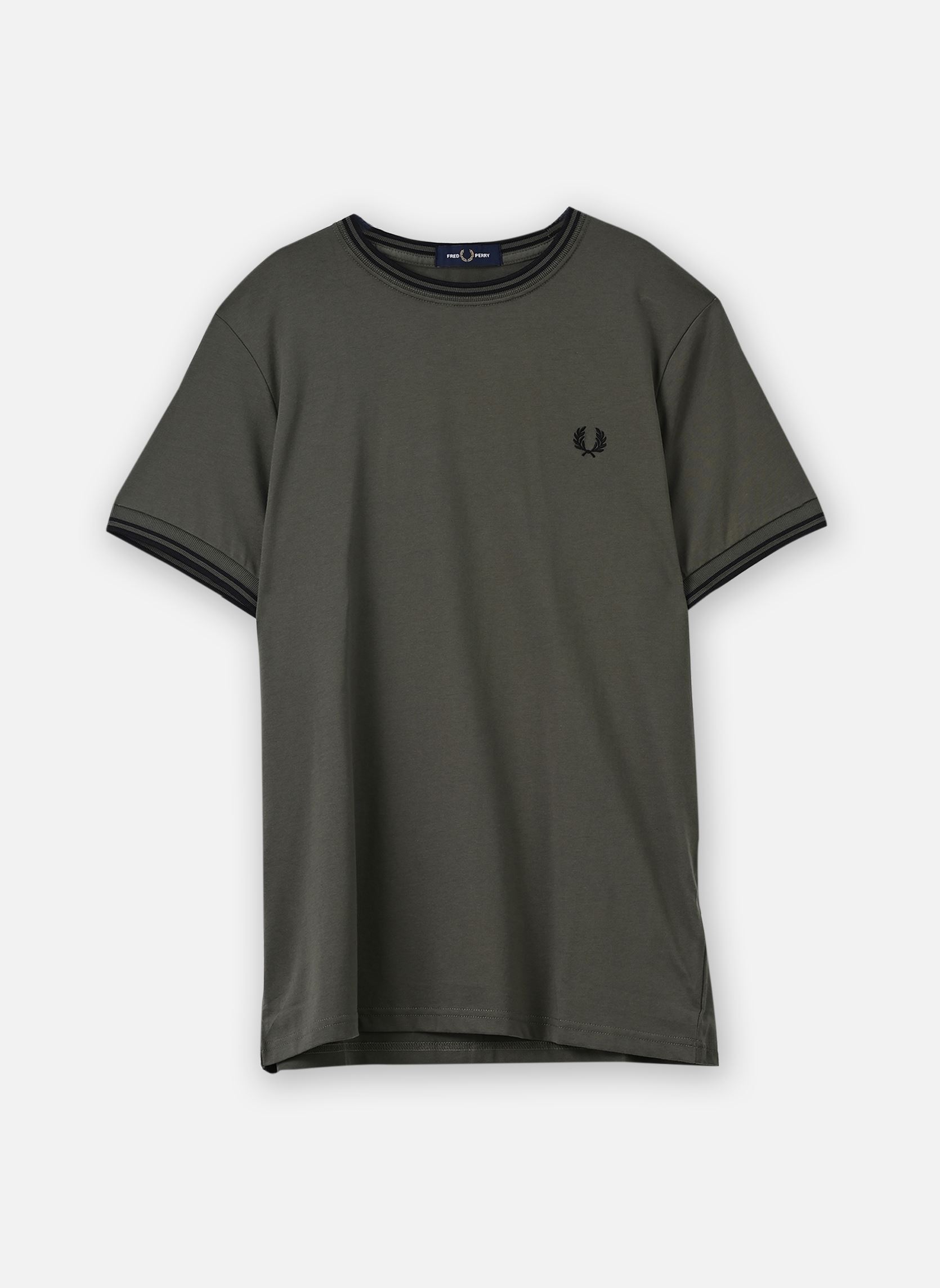 T-shirts Twin Tipped T-Shirt heren khaki Fred Perry T-shirts Twin Tipped T-Shirt heren khaki LRLWRTHGREEN/BLK