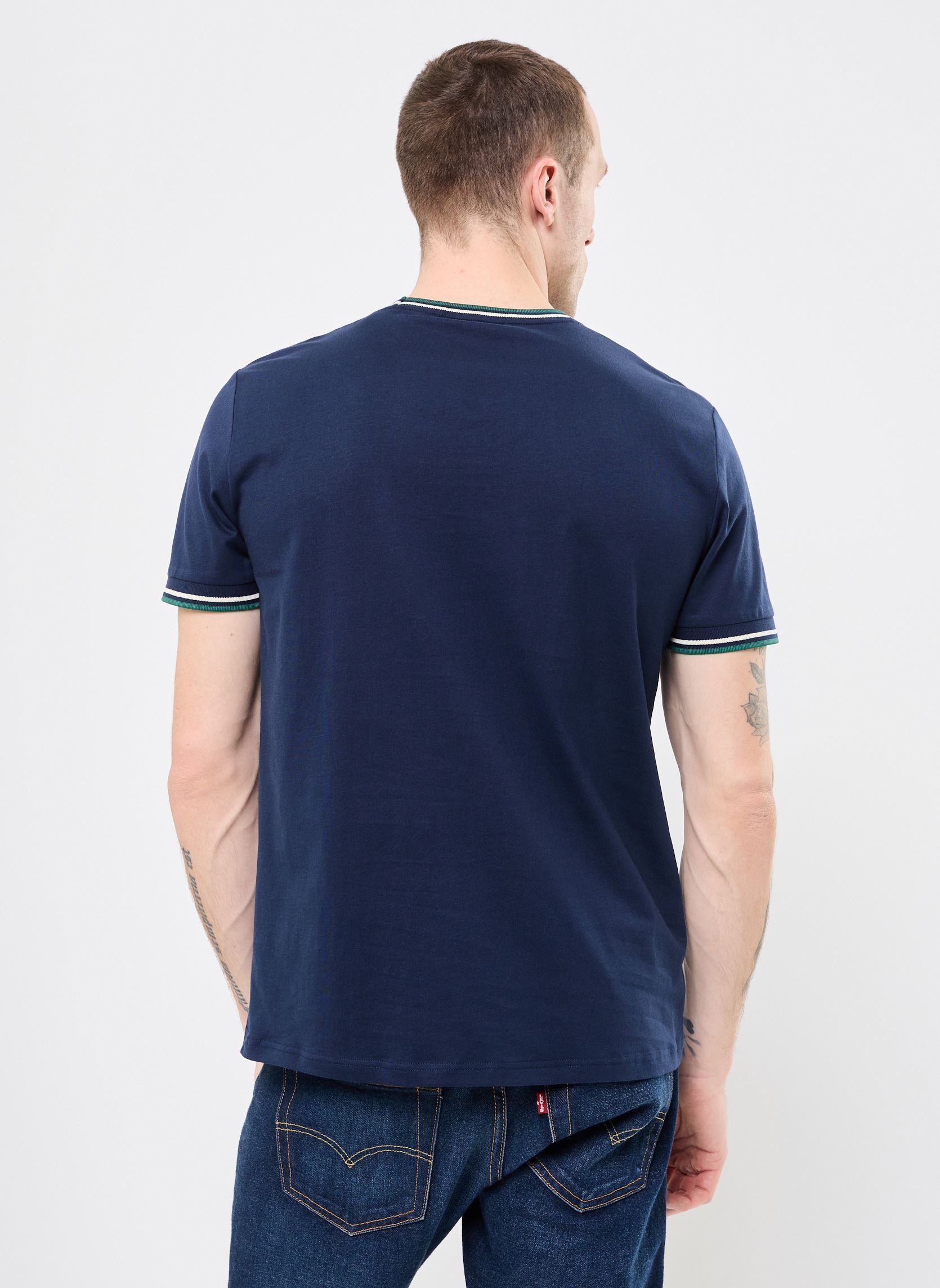 Tee-shirts Twin Tipped T-Shirt homme bleu Fred Perry Tee-shirts Twin Tipped T-Shirt homme bleu DRKCR/LECR/LBLGR