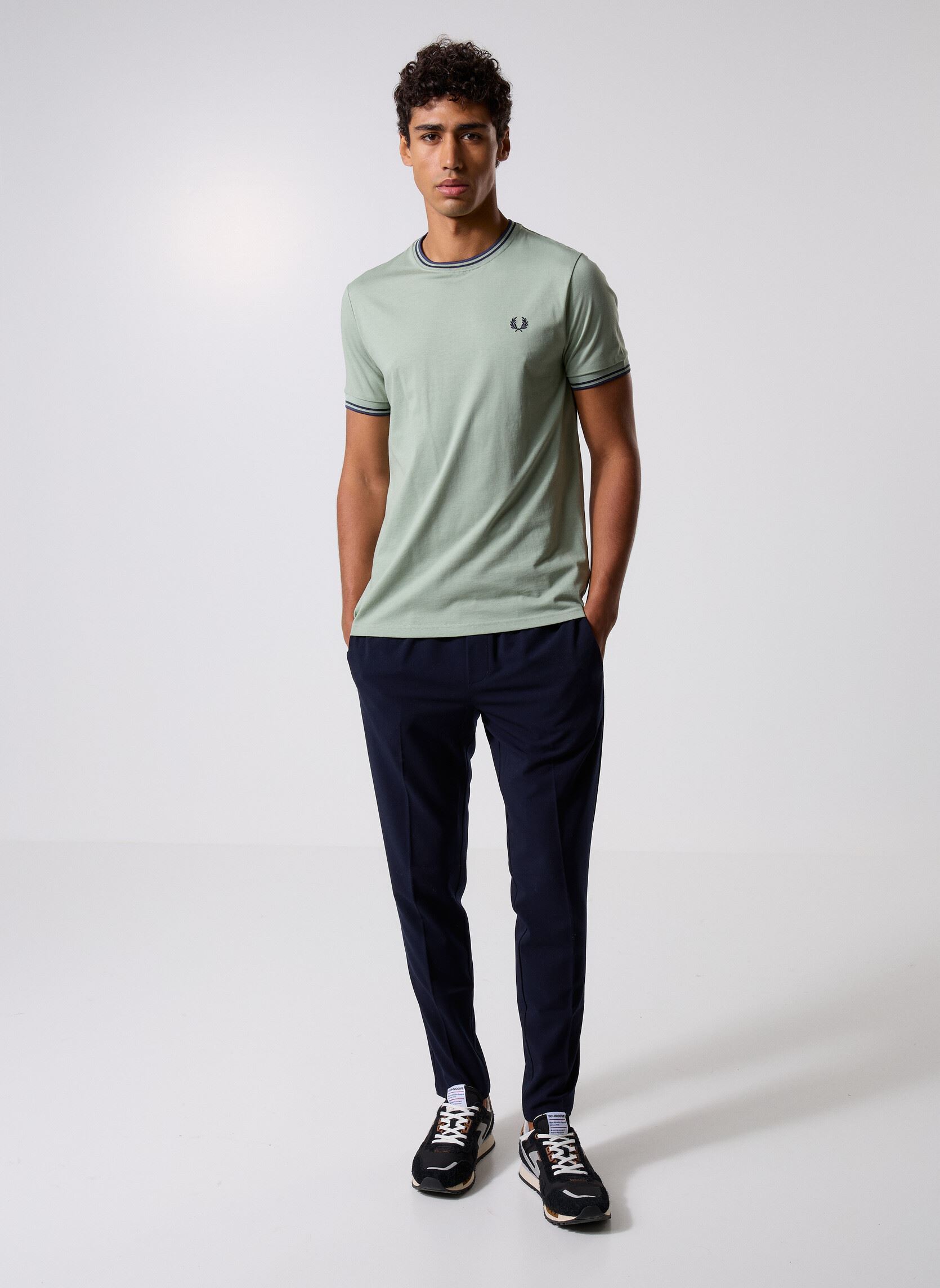 Tee-shirts Twin Tipped T-Shirt homme vert Fred Perry Tee-shirts Twin Tipped T-Shirt homme vert BYLF/DAIR/TNSBLU
