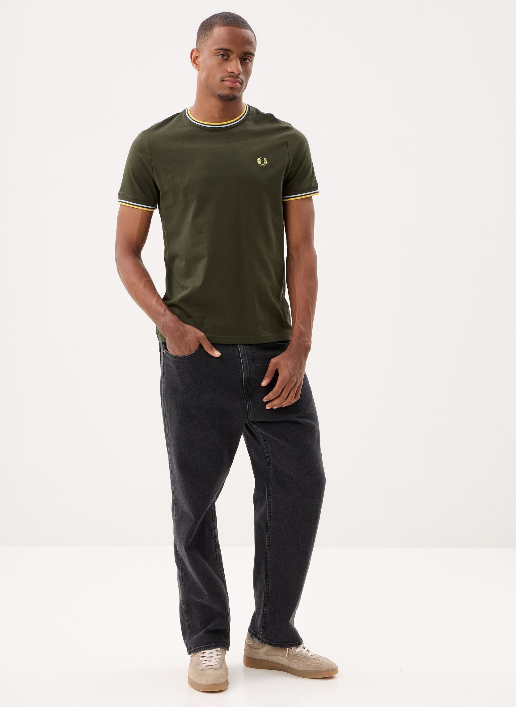Tee-shirts Twin Tipped T-Shirt homme vert Fred Perry Tee-shirts Twin Tipped T-Shirt homme vert HNTNGR/LGIC/LMNB
