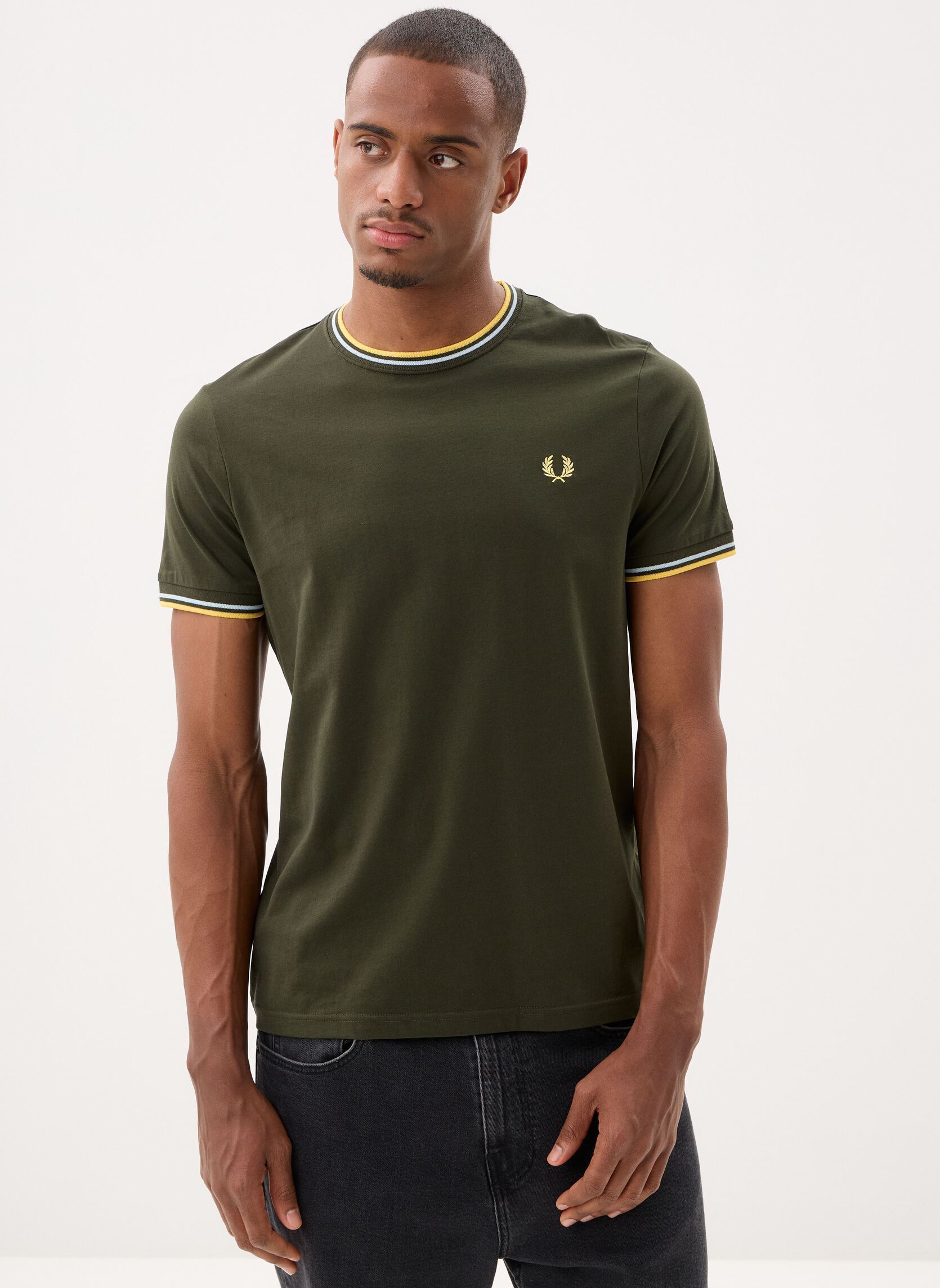 Tee-shirts Twin Tipped T-Shirt homme vert Fred Perry Tee-shirts Twin Tipped T-Shirt homme vert HNTNGR/LGIC/LMNB