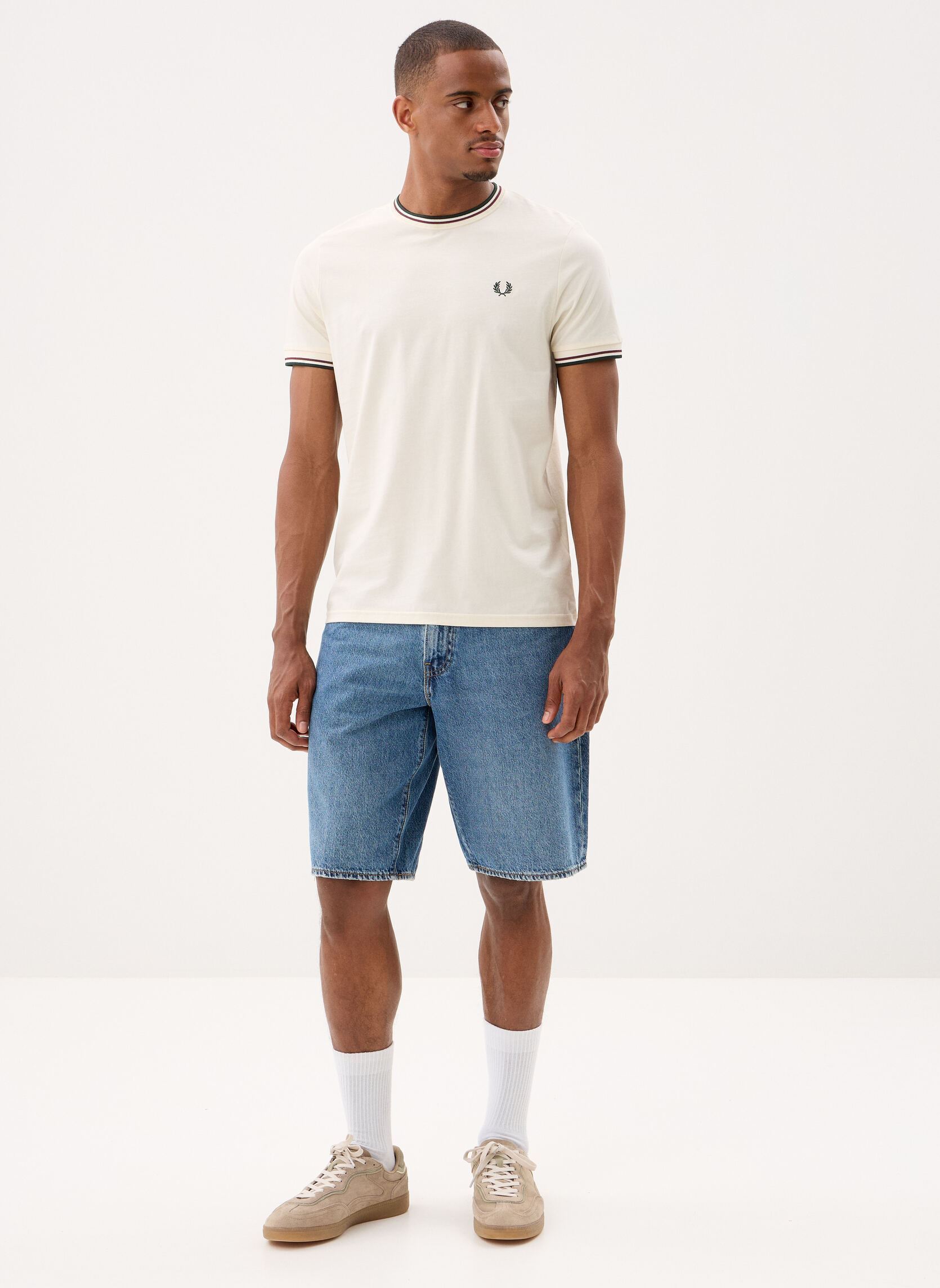 Tee-shirts Twin Tipped T-Shirt homme blanc Fred Perry Tee-shirts Twin Tipped T-Shirt homme blanc ECR/OXBLD/GRSRTS