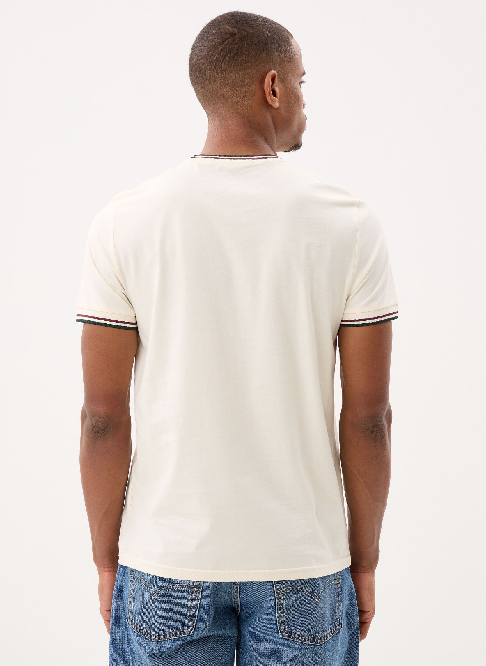 Tee-shirts Twin Tipped T-Shirt homme blanc Fred Perry Tee-shirts Twin Tipped T-Shirt homme blanc ECR/OXBLD/GRSRTS