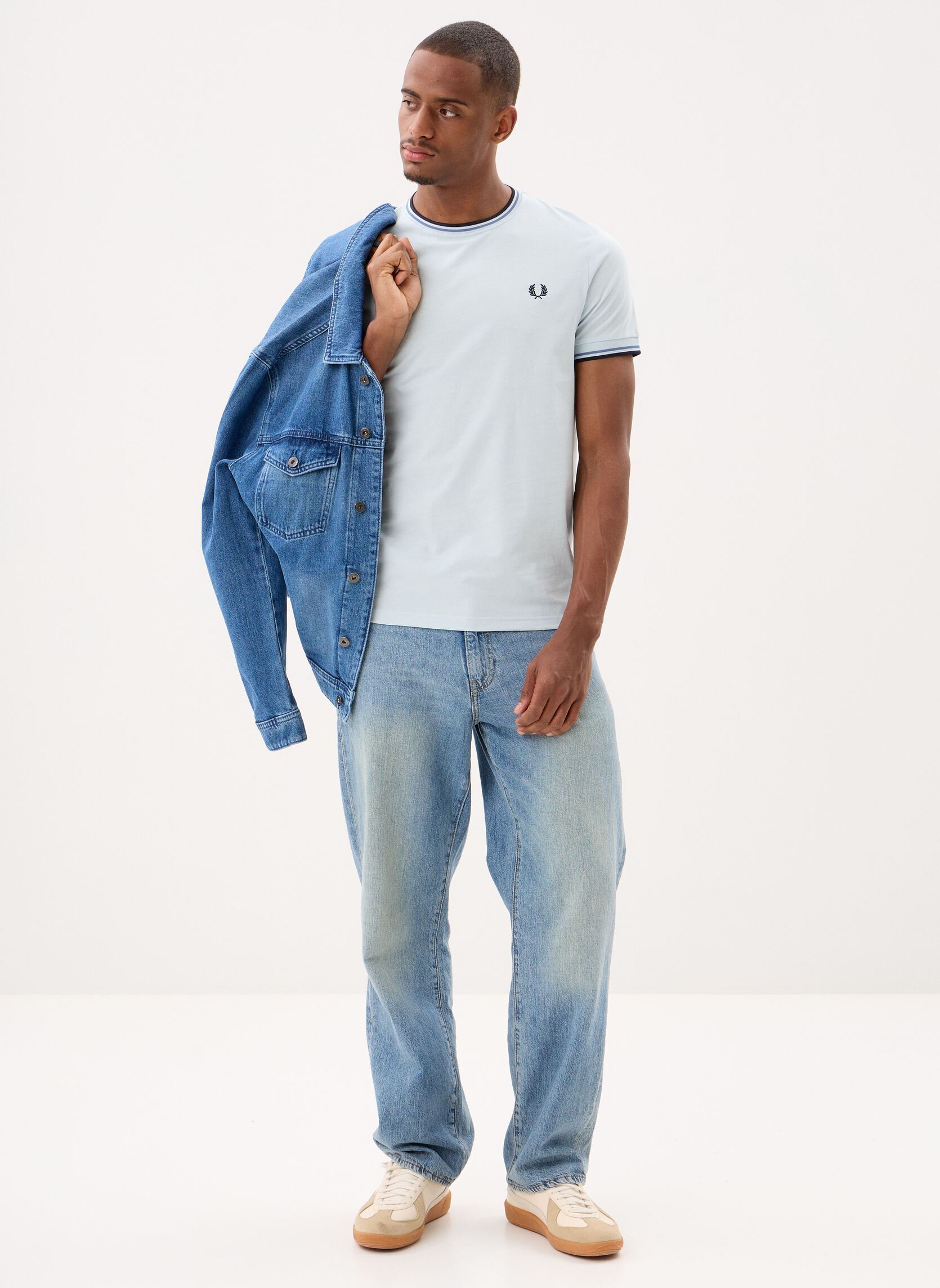 Tee-shirts Twin Tipped T-Shirt homme bleu Fred Perry Tee-shirts Twin Tipped T-Shirt homme bleu LGTIC/ACEBL/NAVY