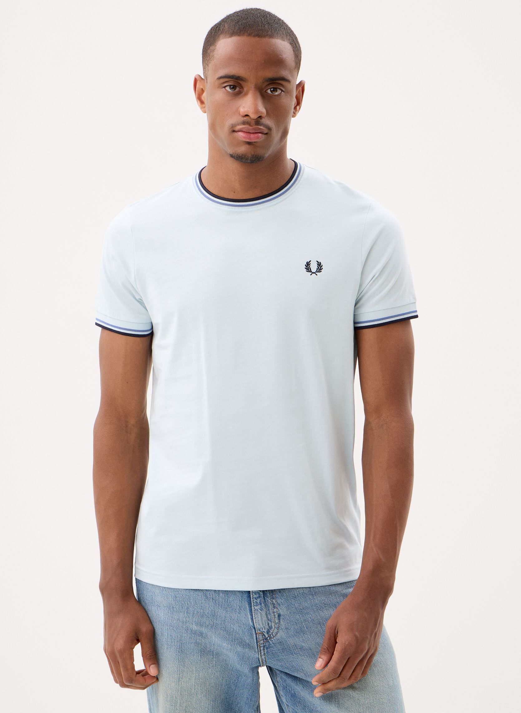 Tee-shirts Twin Tipped T-Shirt homme bleu Fred Perry Tee-shirts Twin Tipped T-Shirt homme bleu LGTIC/ACEBL/NAVY