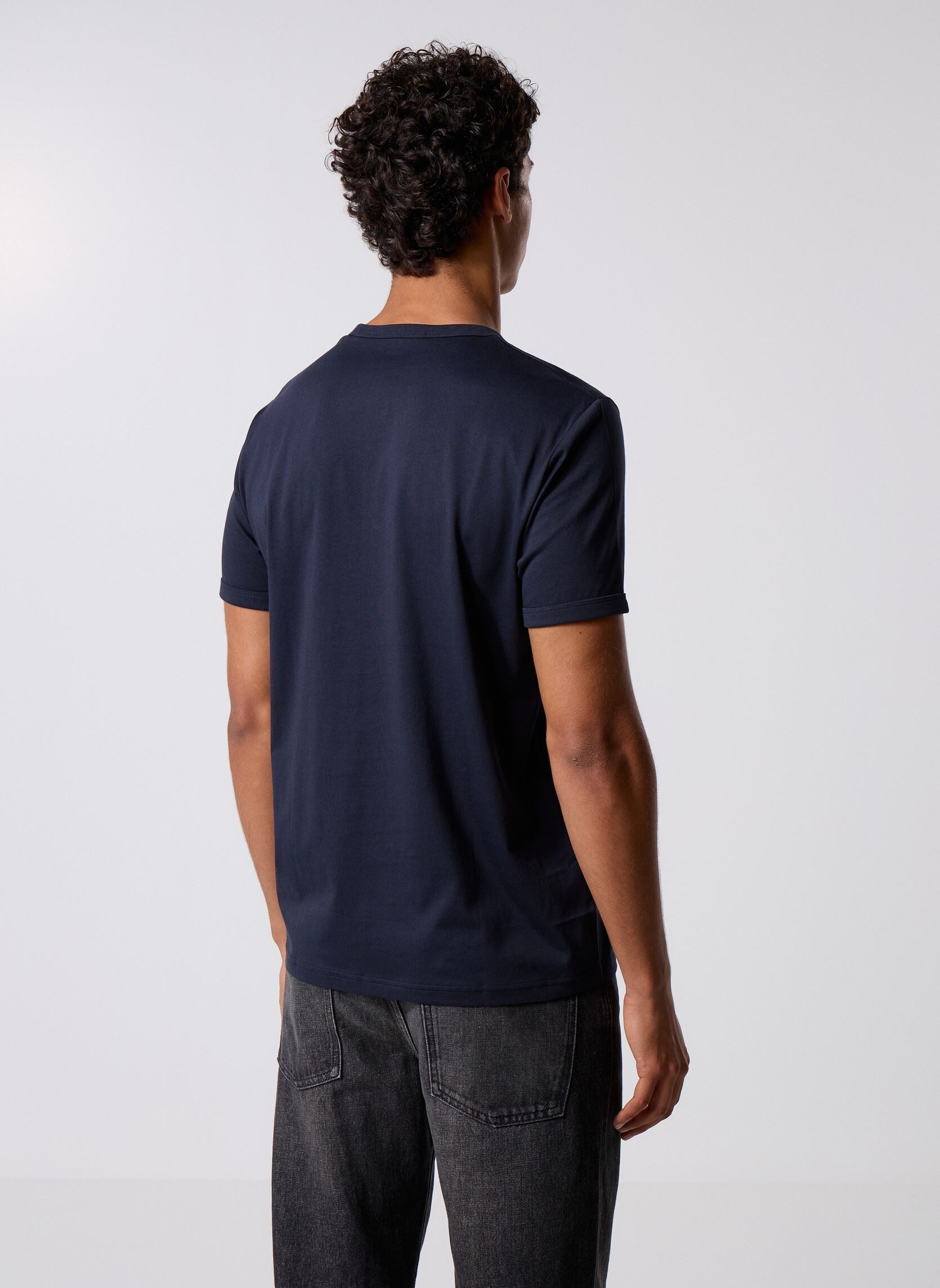 Tee-shirts Ringer T-Shirt homme bleu Fred Perry Tee-shirts Ringer T-Shirt homme bleu NAVY