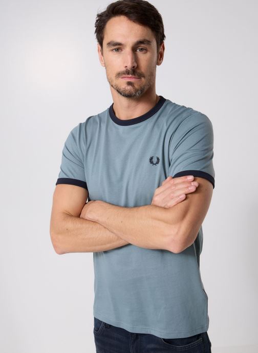 Fred Perry T-shirts Ringer T-Shirt heren grijs