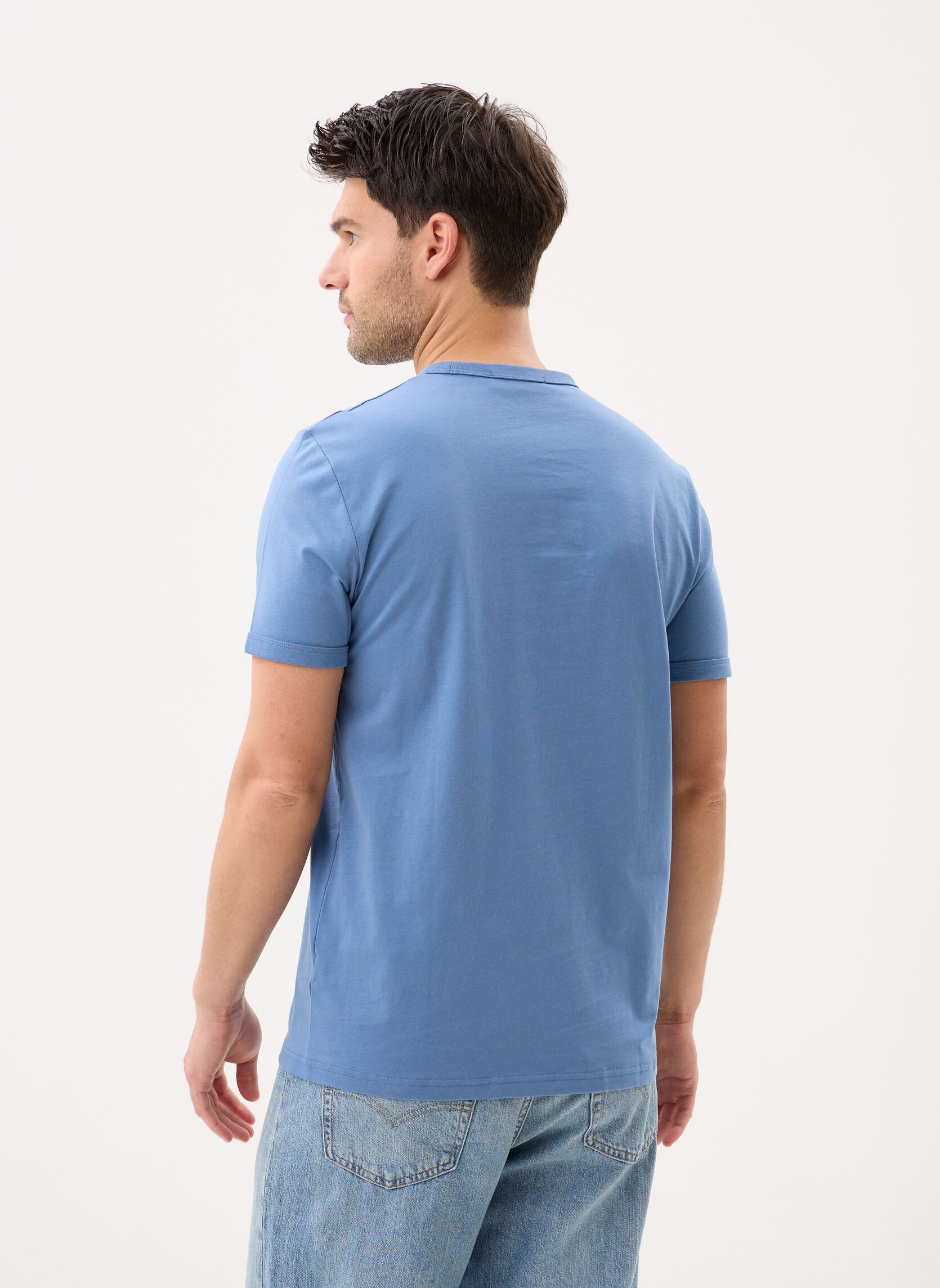 Tee-shirts Ringer T-Shirt homme bleu Fred Perry Tee-shirts Ringer T-Shirt homme bleu ACE BLUE