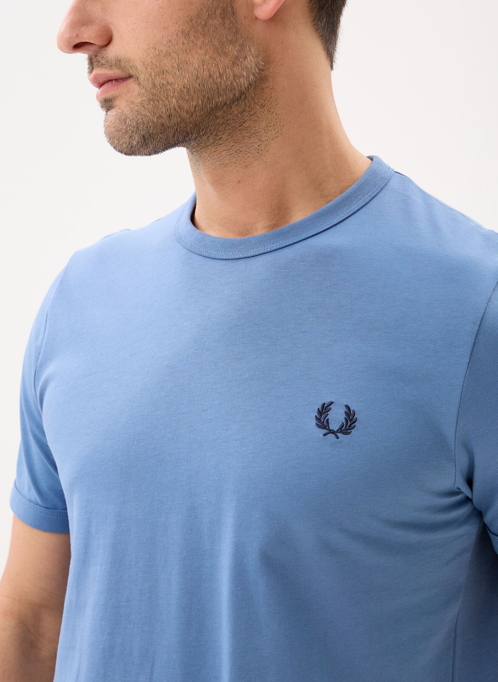 Tee-shirts Ringer T-Shirt homme bleu Fred Perry Tee-shirts Ringer T-Shirt homme bleu ACE BLUE