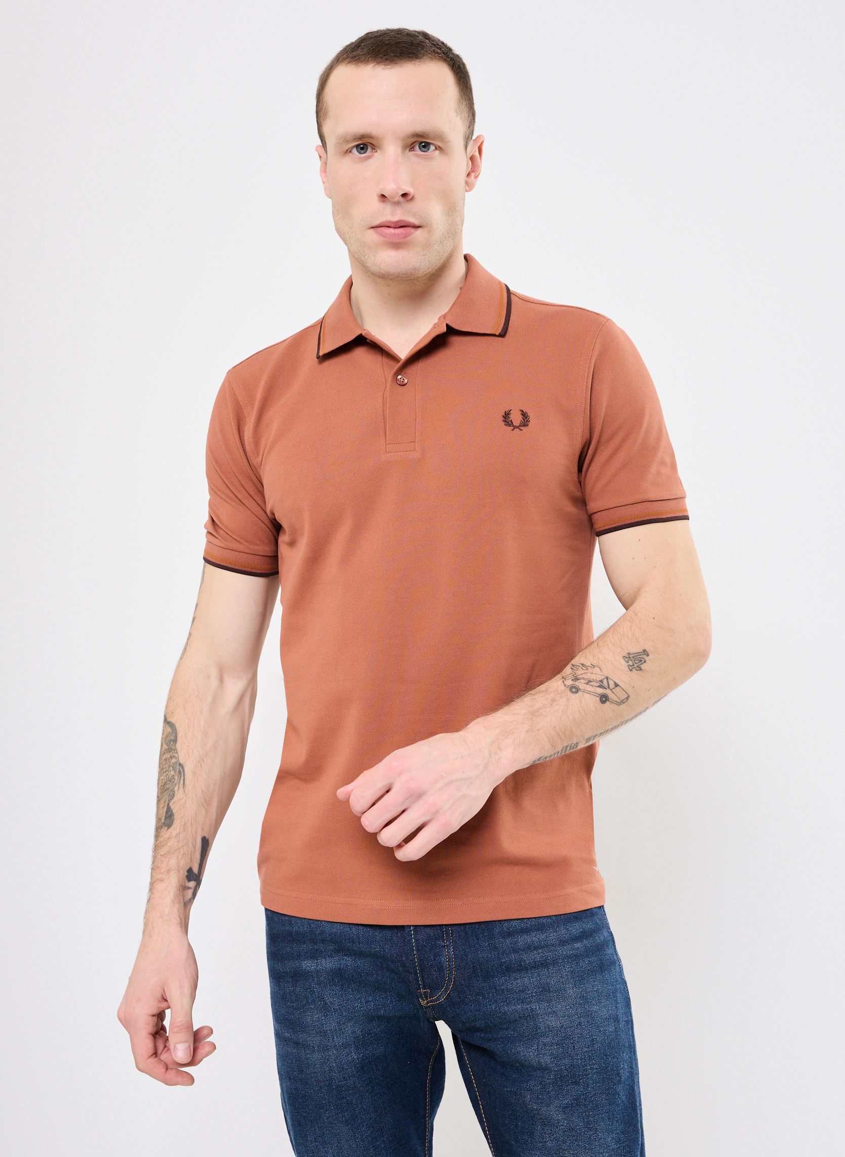 Polos Twin Tipped Fred Perry Shirt homme orange Fred Perry Polos Twin Tipped Fred Perry Shirt homme orange CNMN-NTFL-CRBRIC
