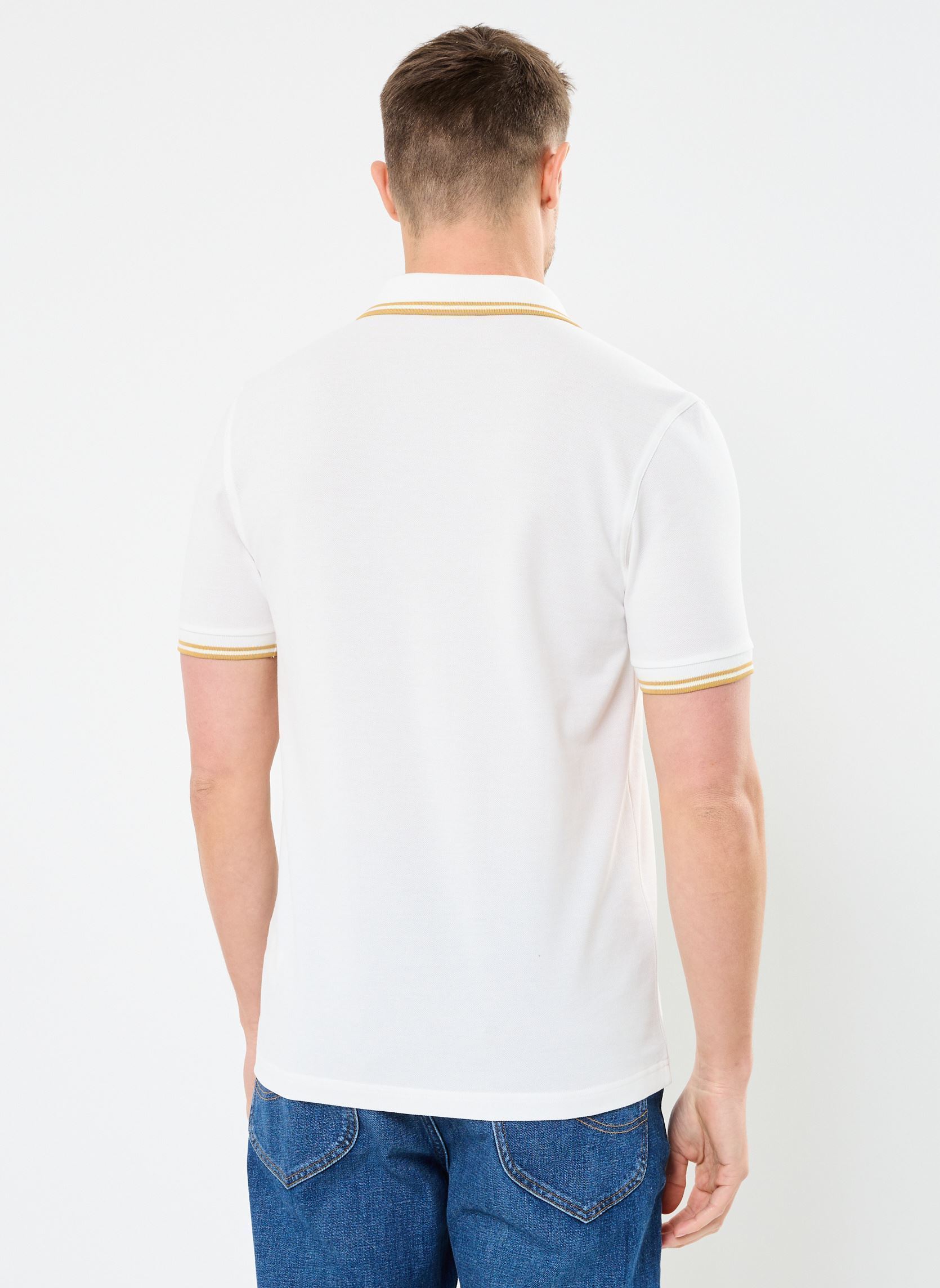 Polos Twin Tipped Fred Perry Shirt homme blanc Fred Perry Polos Twin Tipped Fred Perry Shirt homme blanc SNWHITE/HNYCOMB