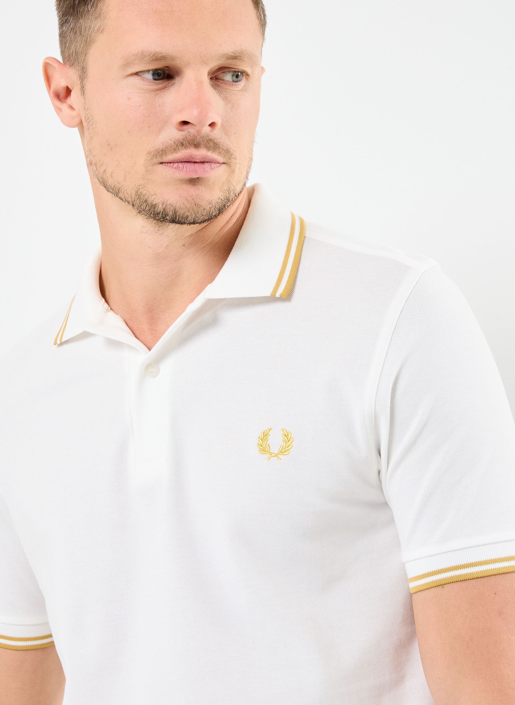 Polos Twin Tipped Fred Perry Shirt homme blanc Fred Perry Polos Twin Tipped Fred Perry Shirt homme blanc SNWHITE/HNYCOMB