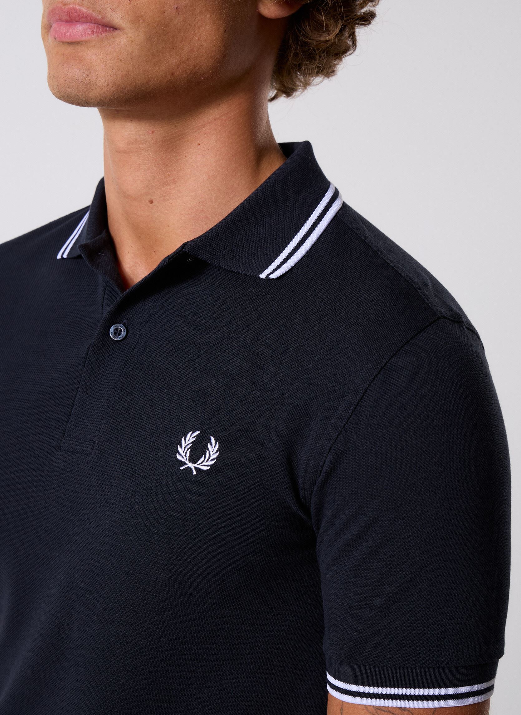 Polos Twin Tipped Fred Perry Shirt homme bleu Fred Perry Polos Twin Tipped Fred Perry Shirt homme bleu NAVY/WHITE