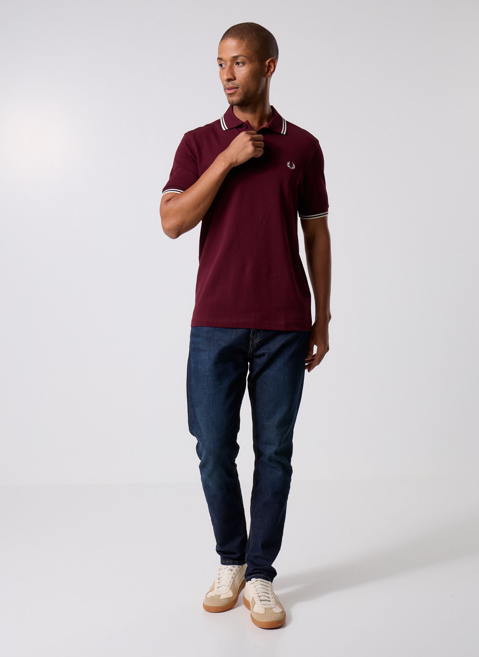 Polos Twin Tipped Fred Perry Shirt homme bordeaux Fred Perry Polos Twin Tipped Fred Perry Shirt homme bordeaux OXBLOOD