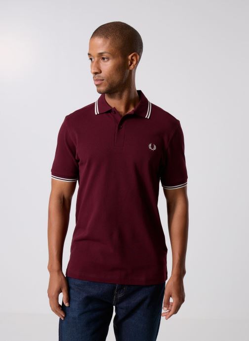 Fred Perry Polos Twin Tipped Fred Perry Shirt homme bordeaux