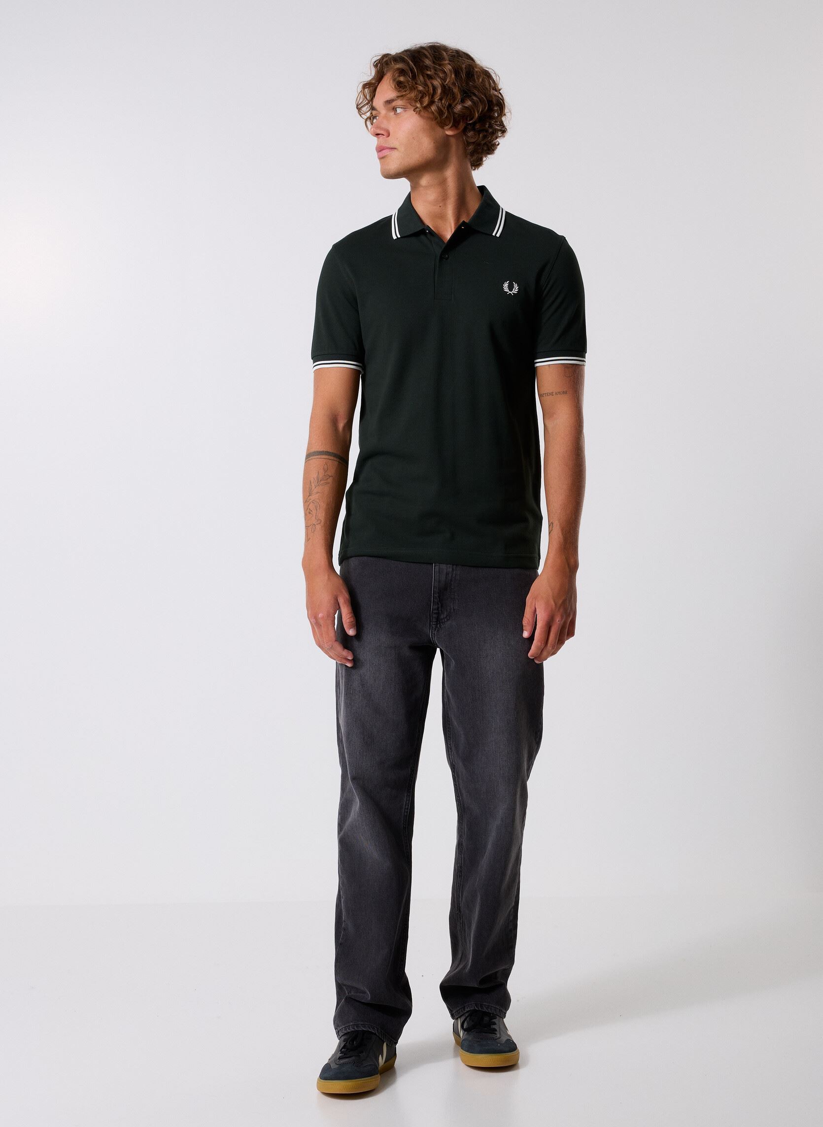Polos Twin Tipped Fred Perry Shirt homme vert Fred Perry Polos Twin Tipped Fred Perry Shirt homme vert NIGHTGREEN/SNWHT