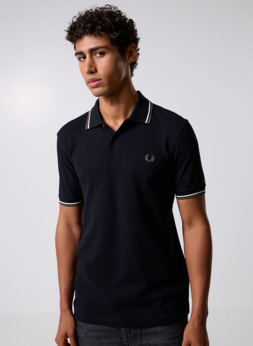 Fred Perry Polo's Twin Tipped Fred Perry Shirt heren zwart