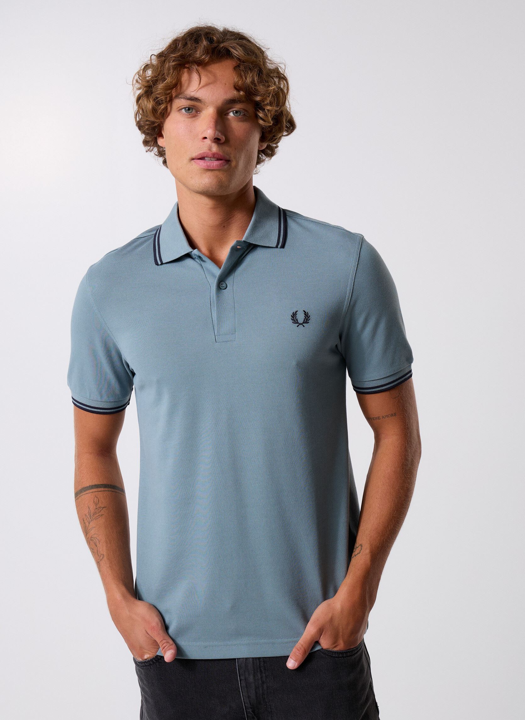 Polos Twin Tipped Fred Perry Shirt homme bleu Fred Perry Polos Twin Tipped Fred Perry Shirt homme bleu STOCKPORTBLU/NVY