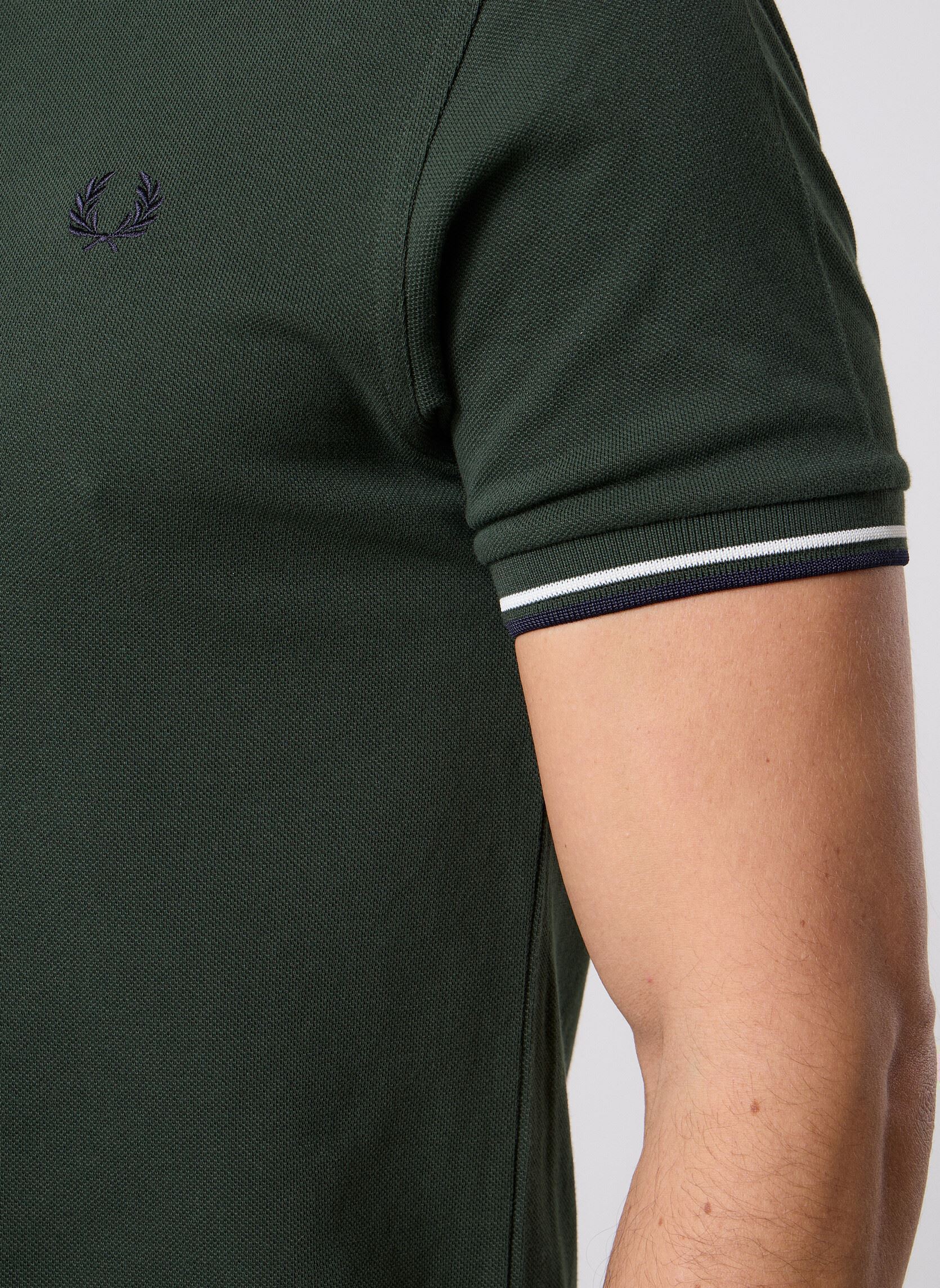 Polos Twin Tipped Fred Perry Shirt homme vert Fred Perry Polos Twin Tipped Fred Perry Shirt homme vert CRTGRN/SNWT/NVY