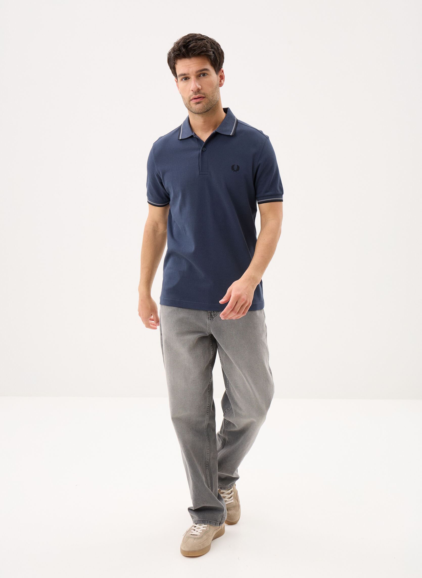 Polos Twin Tipped Fred Perry Shirt homme bleu Fred Perry Polos Twin Tipped Fred Perry Shirt homme bleu DRKAIR/SPBL/BLK