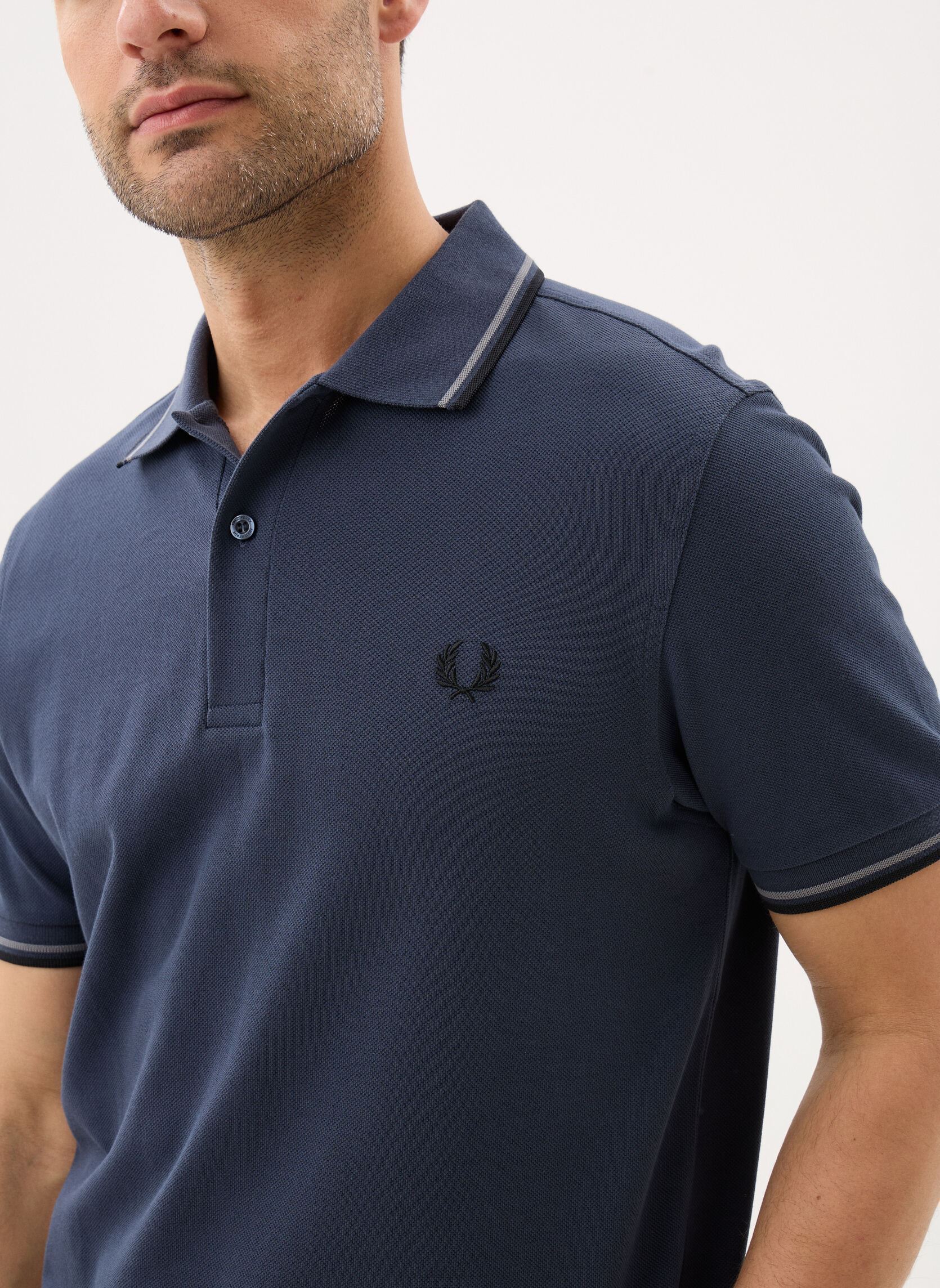 Polos Twin Tipped Fred Perry Shirt homme bleu Fred Perry Polos Twin Tipped Fred Perry Shirt homme bleu DRKAIR/SPBL/BLK