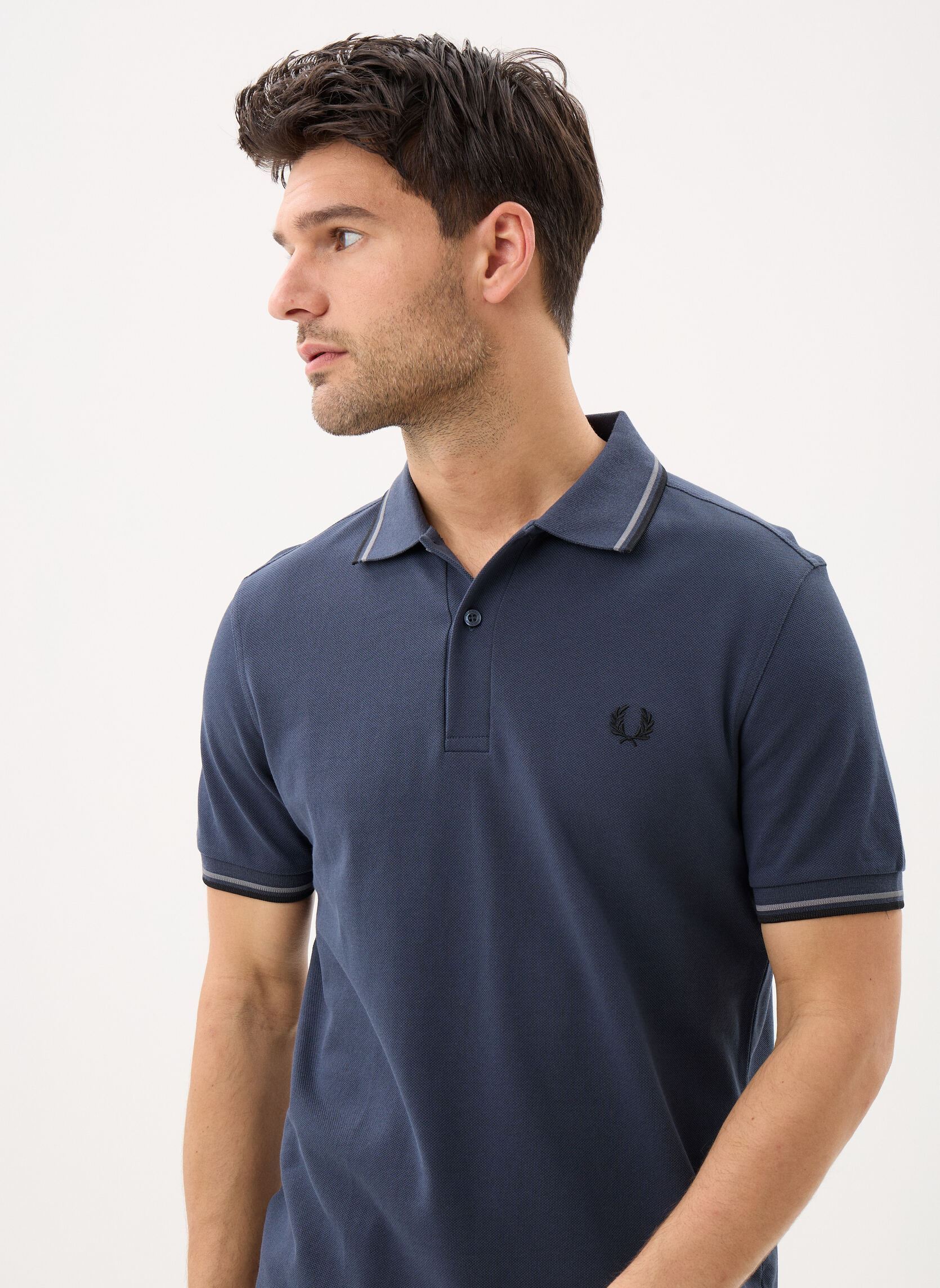 Polos Twin Tipped Fred Perry Shirt homme bleu Fred Perry Polos Twin Tipped Fred Perry Shirt homme bleu DRKAIR/SPBL/BLK
