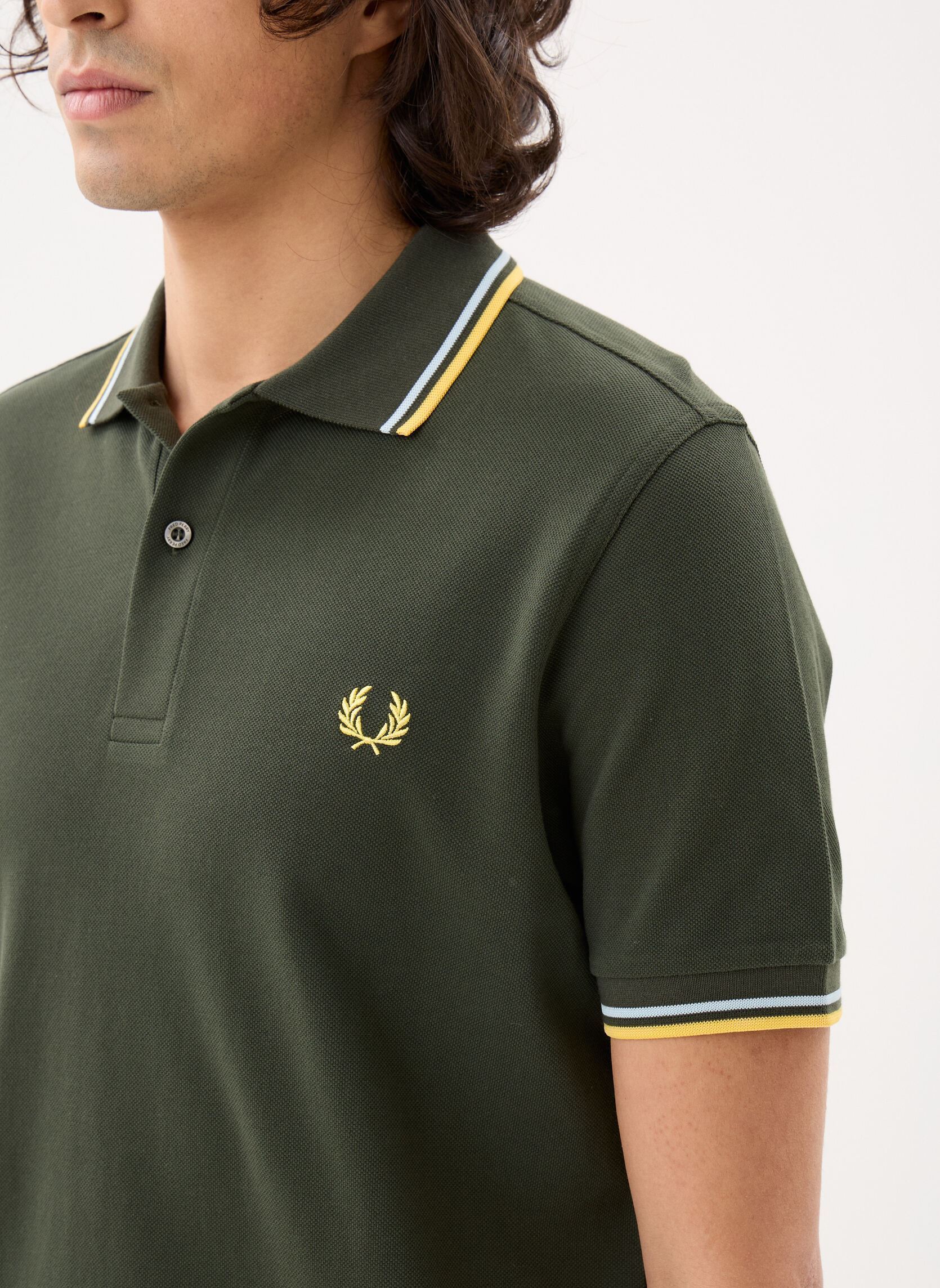Polos Twin Tipped Fred Perry Shirt homme vert Fred Perry Polos Twin Tipped Fred Perry Shirt homme vert HNTNGR/LGIC/LMNB
