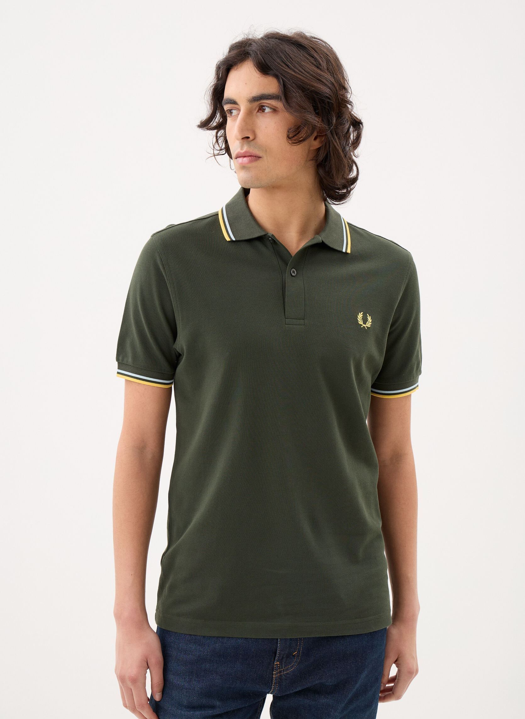 Polos Twin Tipped Fred Perry Shirt homme vert Fred Perry Polos Twin Tipped Fred Perry Shirt homme vert HNTNGR/LGIC/LMNB