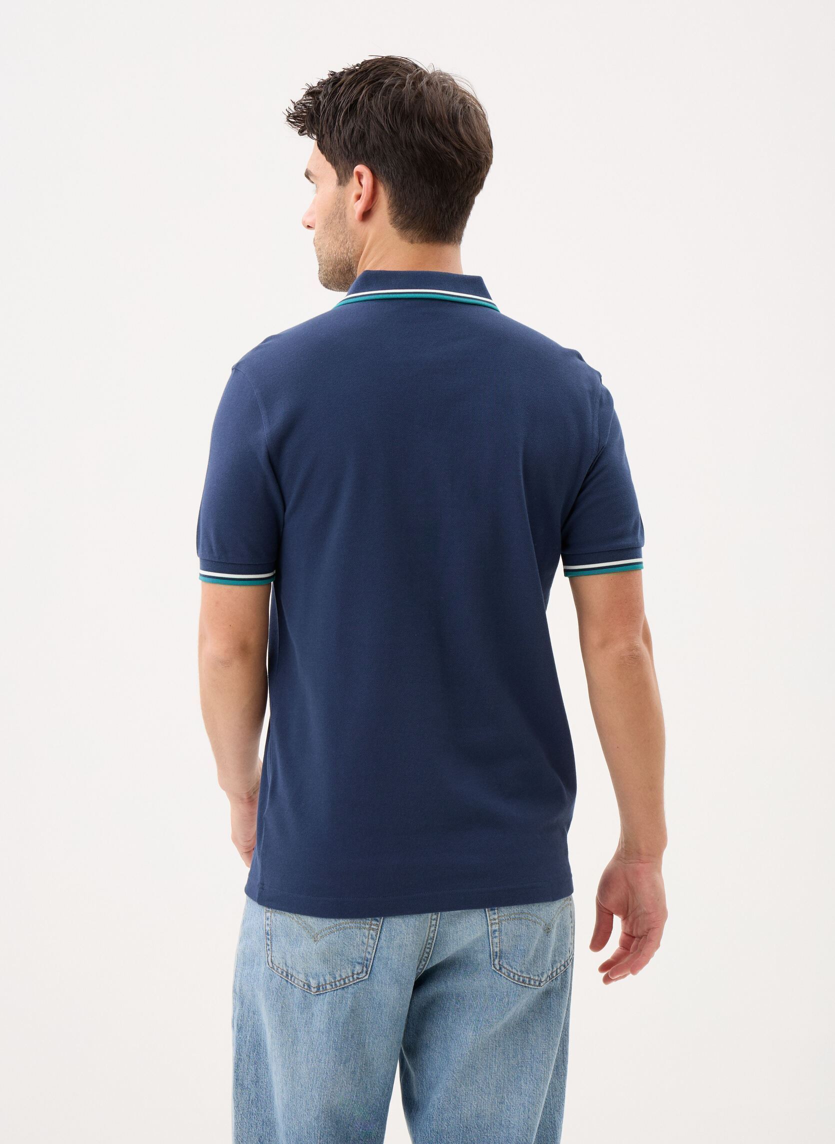 Polos Twin Tipped Fred Perry Shirt homme bleu Fred Perry Polos Twin Tipped Fred Perry Shirt homme bleu TNSBL/SNWHT/DPMT
