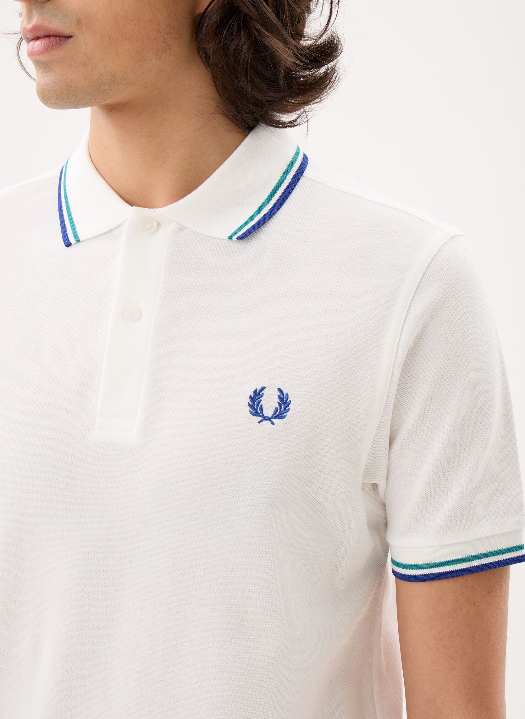 Polos Twin Tipped Fred Perry Shirt homme blanc Fred Perry Polos Twin Tipped Fred Perry Shirt homme blanc SNWH/DEPMN/SOHEC