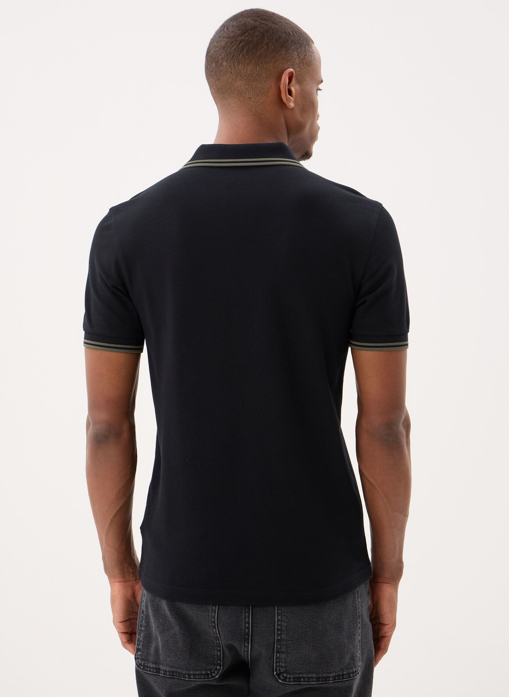 Polos Twin Tipped Fred Perry Shirt homme noir Fred Perry Polos Twin Tipped Fred Perry Shirt homme noir BLACK/FIELDGREEN