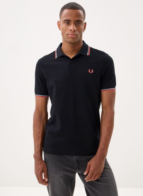 Fred Perry Polo's Twin Tipped Fred Perry Shirt heren zwart