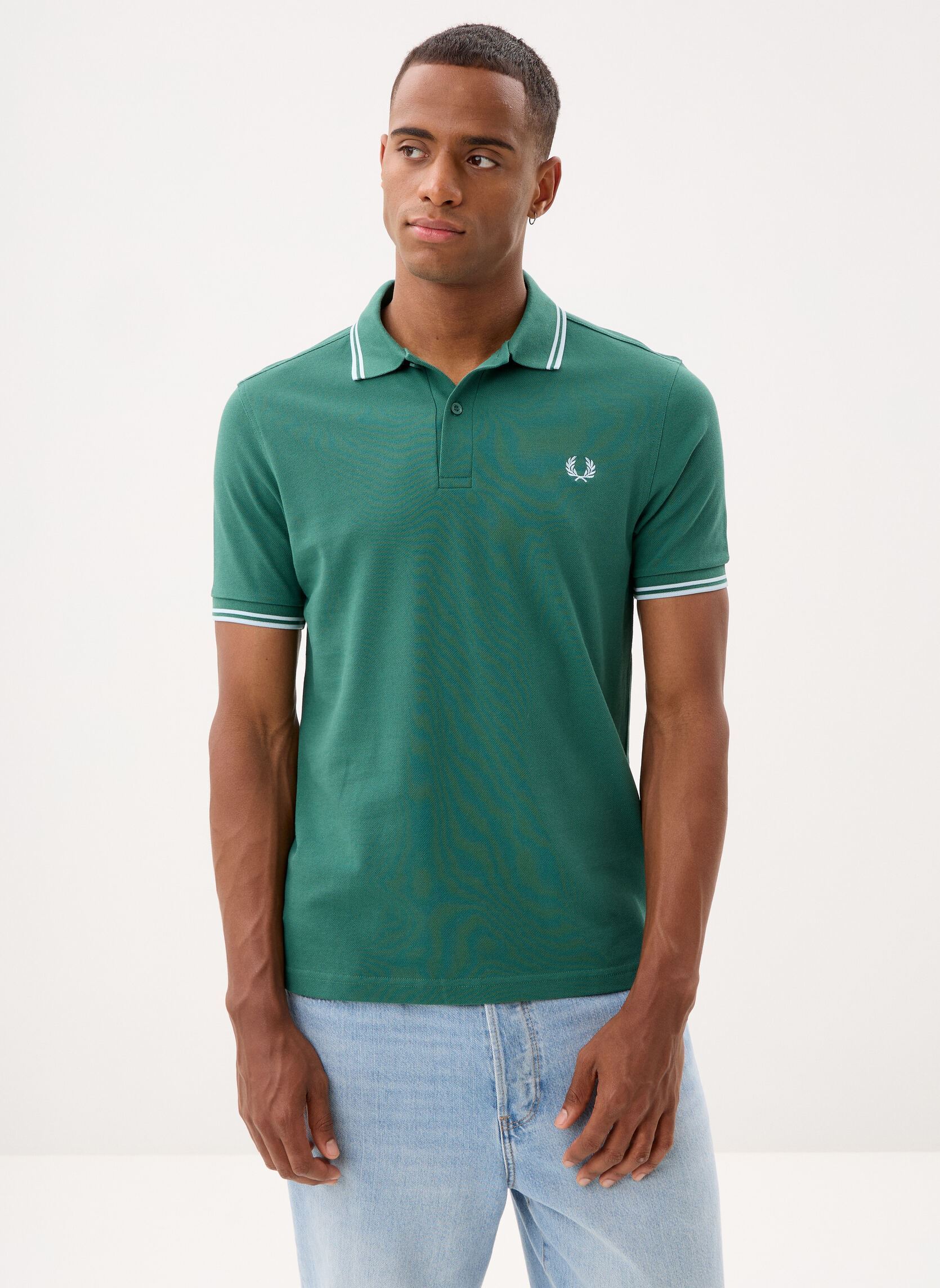 Poloshirts Twin Tipped Fred Perry Shirt herren grün Fred Perry Poloshirts Twin Tipped Fred Perry Shirt herren grün SPORT GREEN/LIGHT ICE/LIG