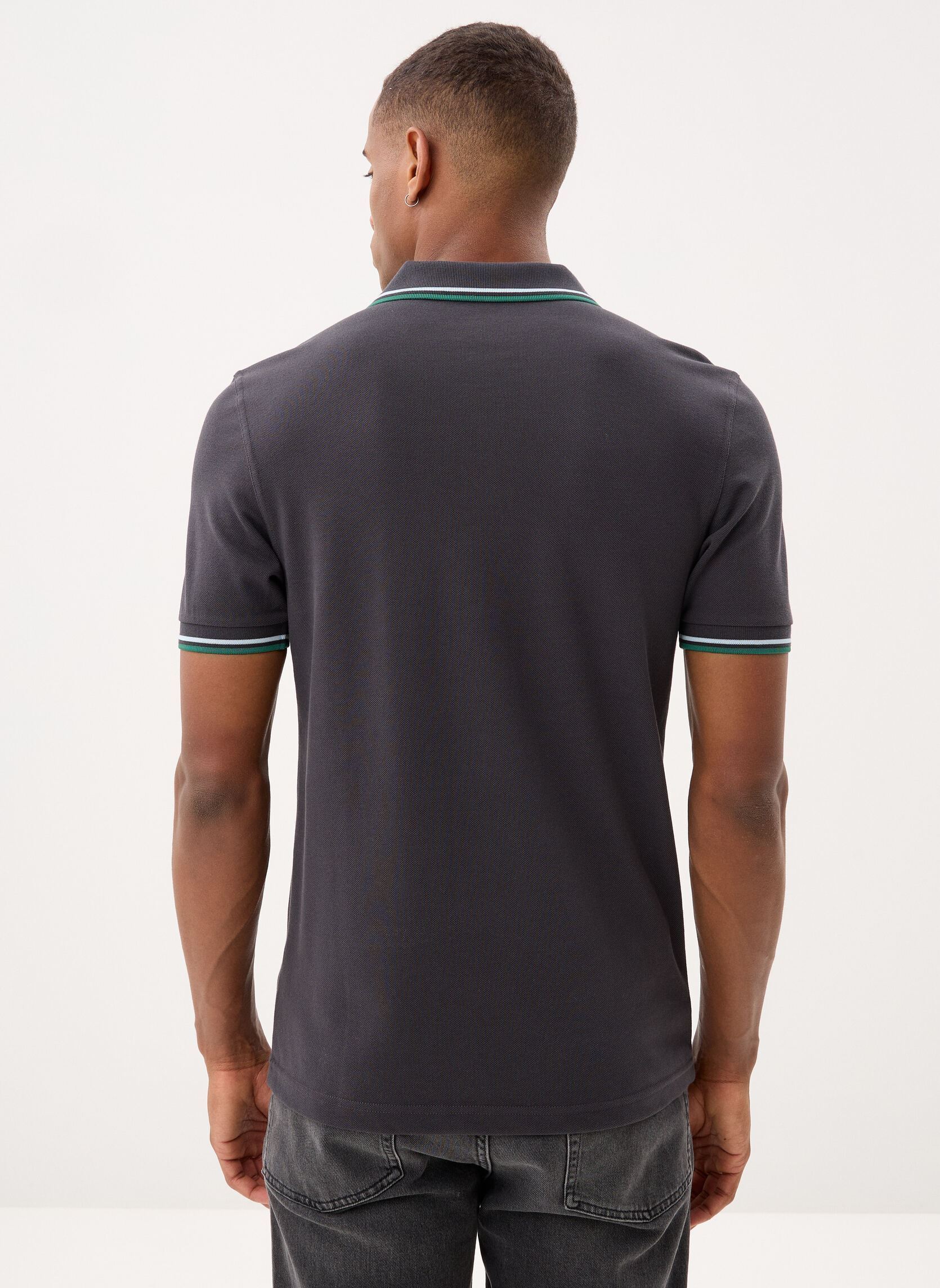 Polos Twin Tipped Fred Perry Shirt homme gris Fred Perry Polos Twin Tipped Fred Perry Shirt homme gris ANCHOR GREY/LIGHT ICE/SPO