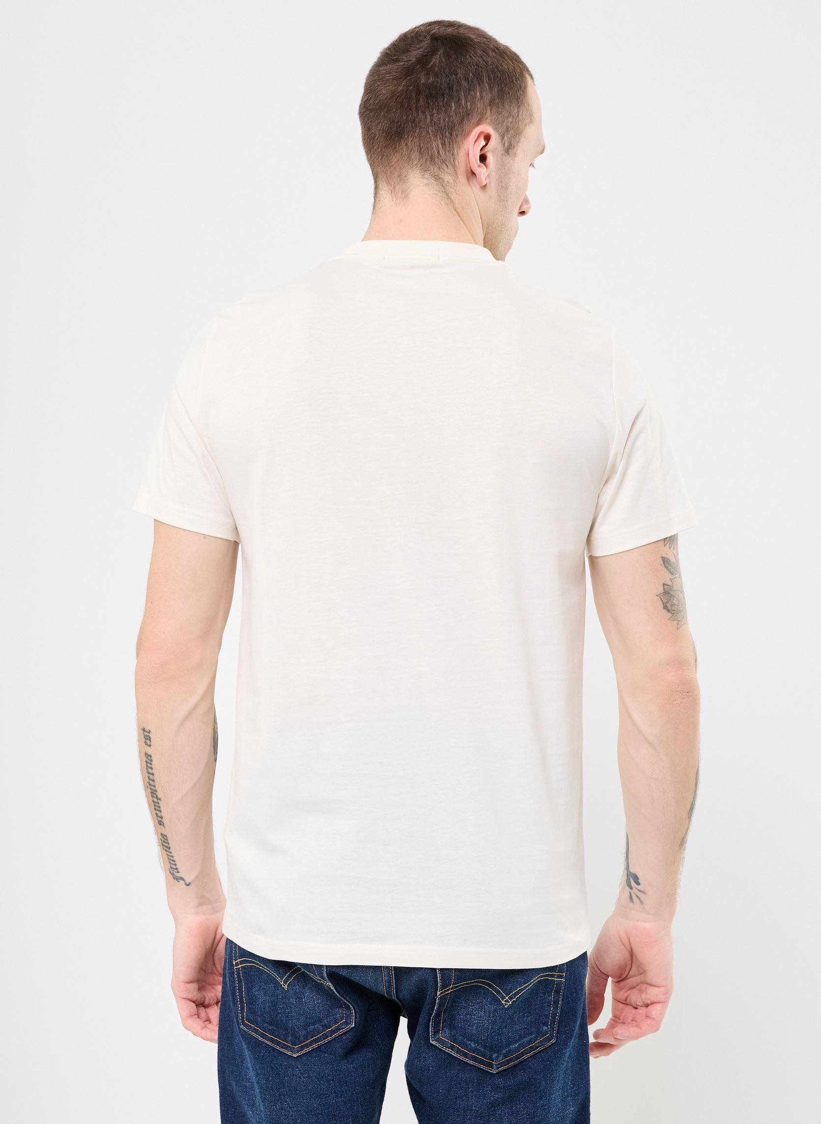 Tee-shirts Embroidered T-Shirt homme blanc Fred Perry Tee-shirts Embroidered T-Shirt homme blanc ECRU