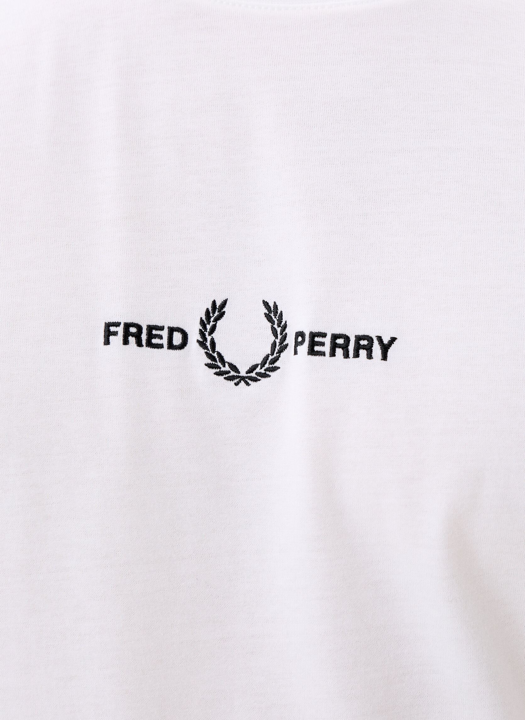 Tee-shirts Embroidered T-Shirt homme blanc Fred Perry Tee-shirts Embroidered T-Shirt homme blanc WHITE