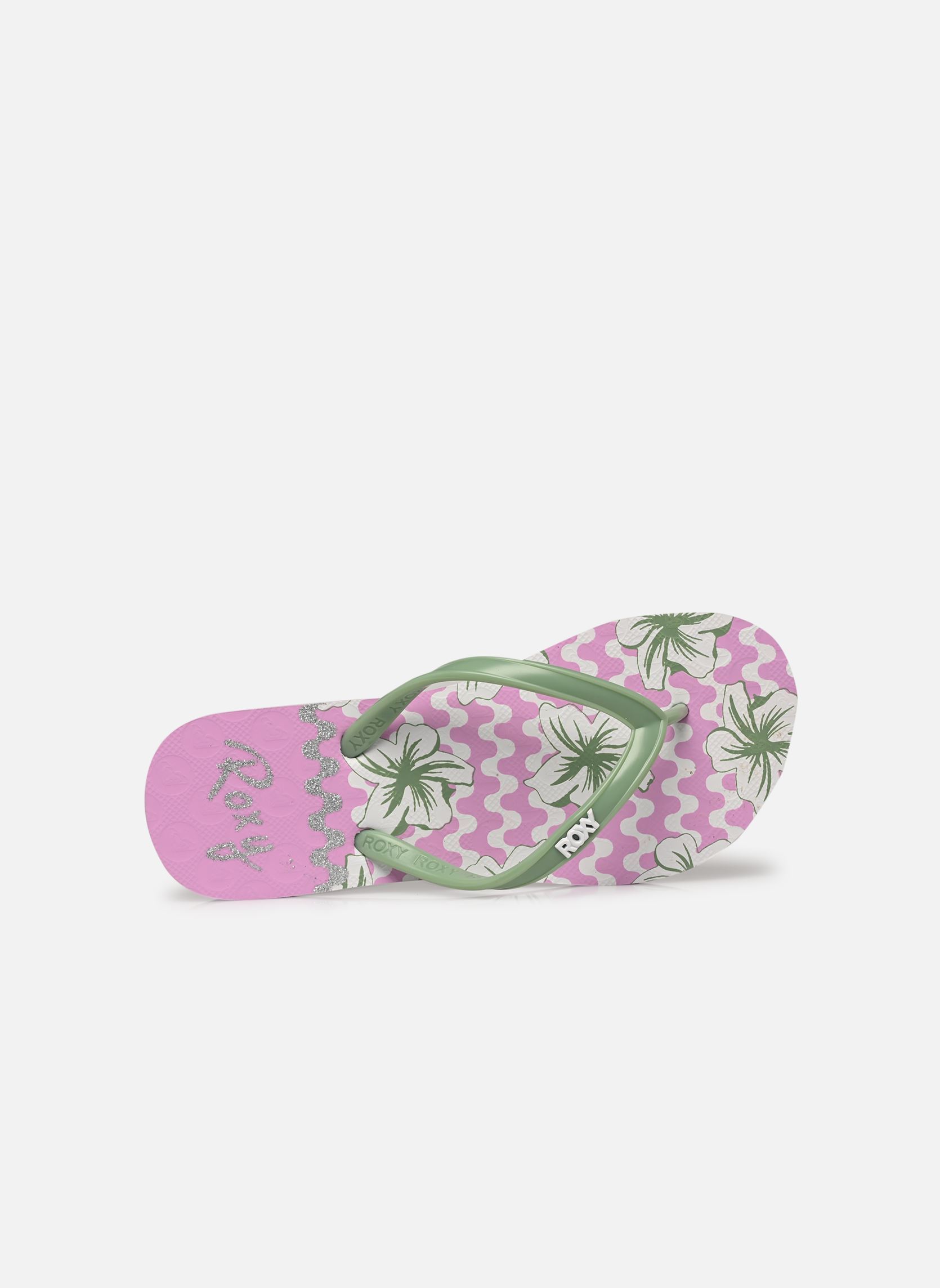 Tongs RG Viva Stamp II fille multicolore Roxy Tongs RG Viva Stamp II fille multicolore GREEN/PINK
