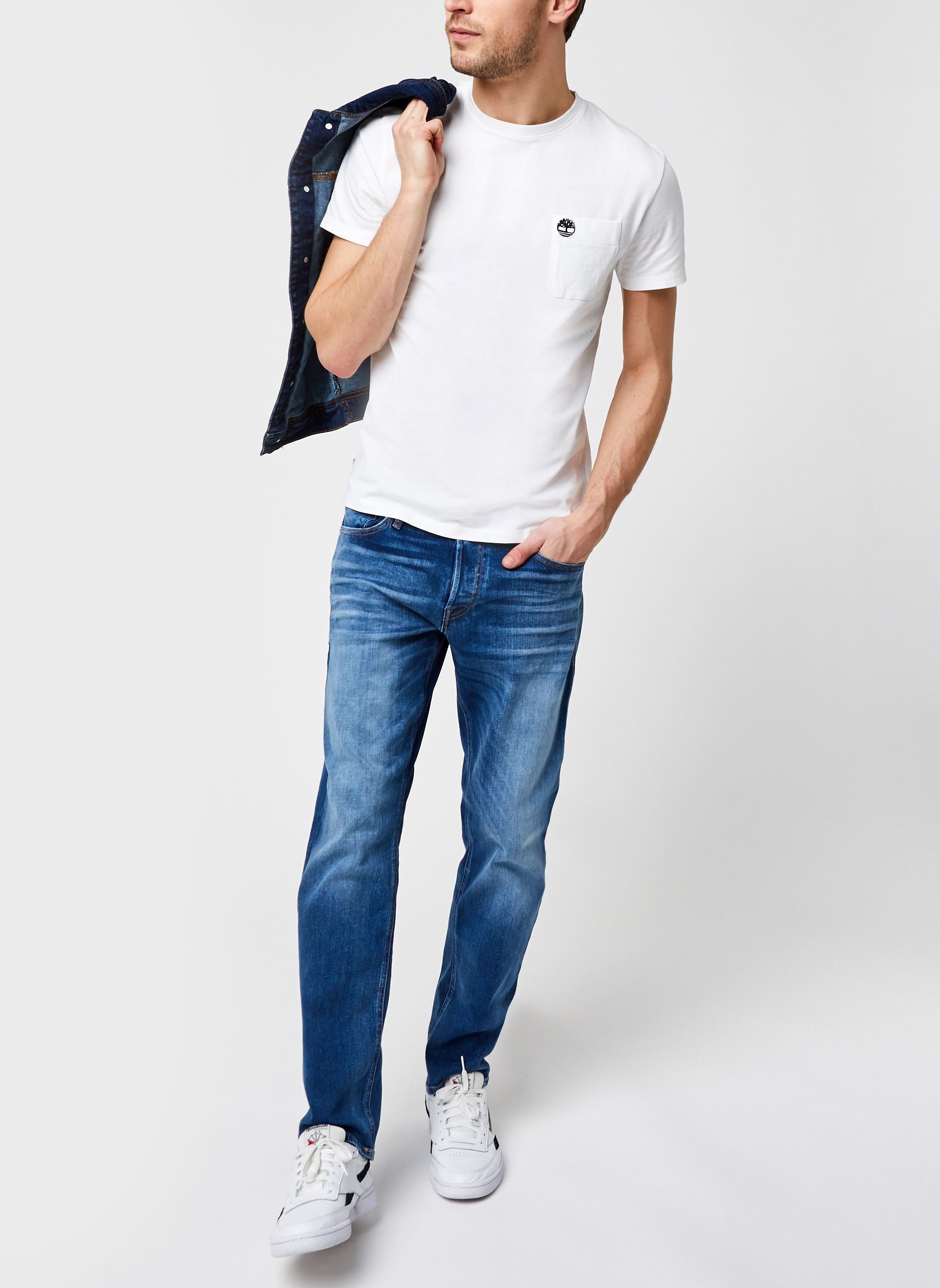 Jeans droit Jjimike Jjoriginal homme bleu Jack & Jones Jeans droit Jjimike Jjoriginal homme bleu BLUE DENIM