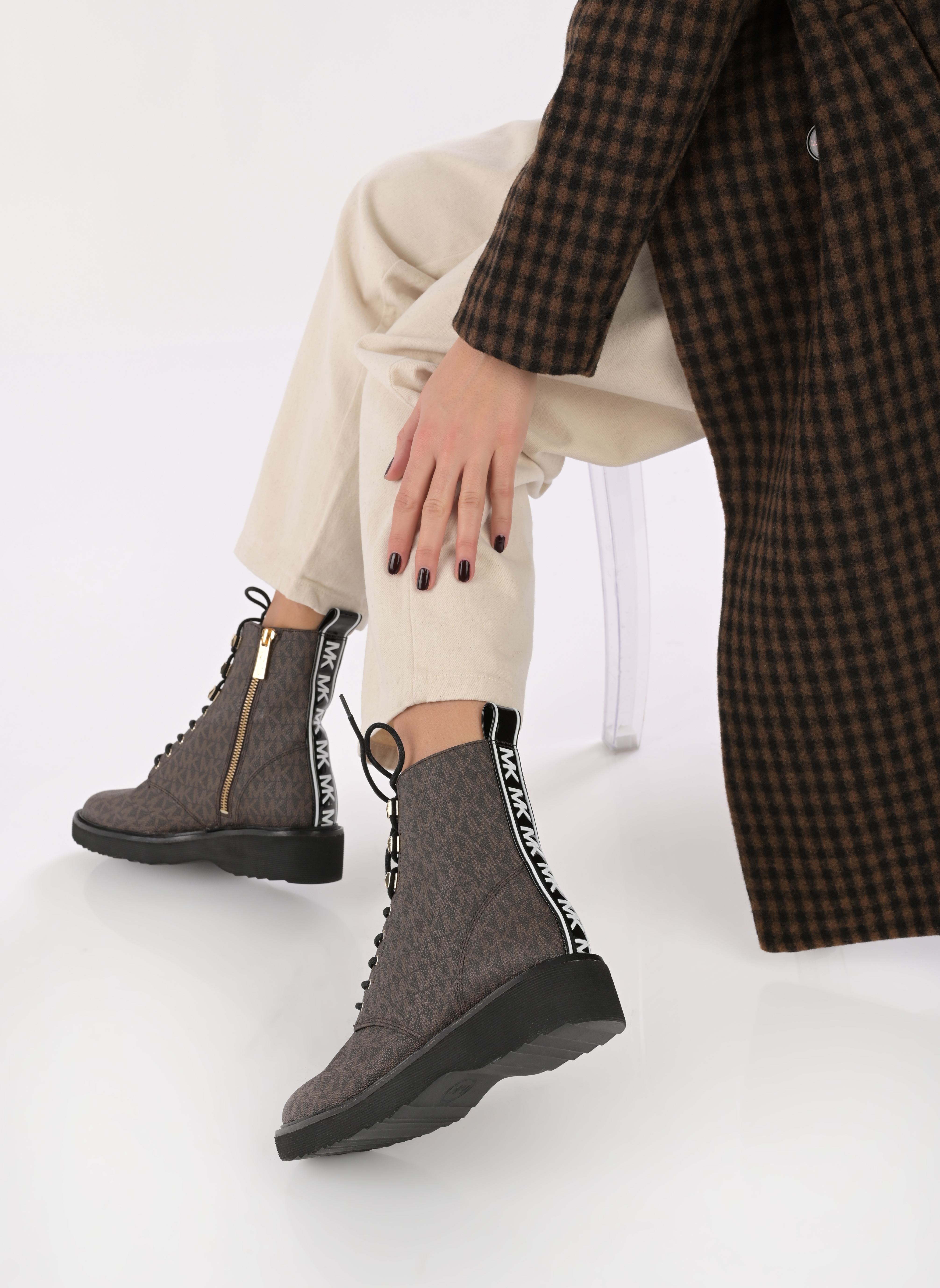 Geschnürte Stiefeletten HASKELL BOOTIE damen braun Michael Michael Kors Geschnürte Stiefeletten HASKELL BOOTIE damen braun Brown2