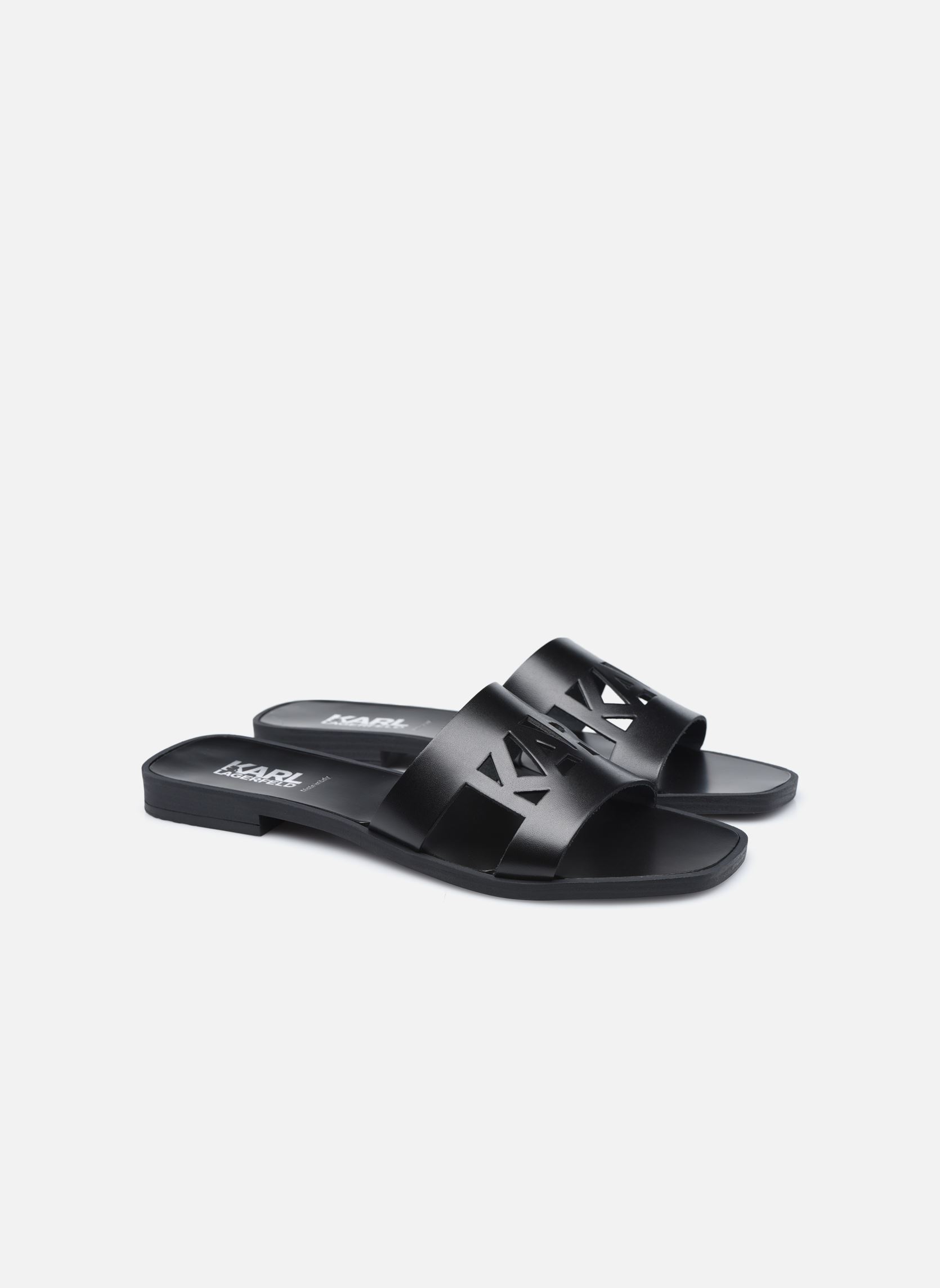 Pantoletten Skoot Ii Karl Kut-Out damen schwarz Karl Lagerfeld Pantoletten Skoot Ii Karl Kut-Out damen schwarz BLACK LTHR / MONO