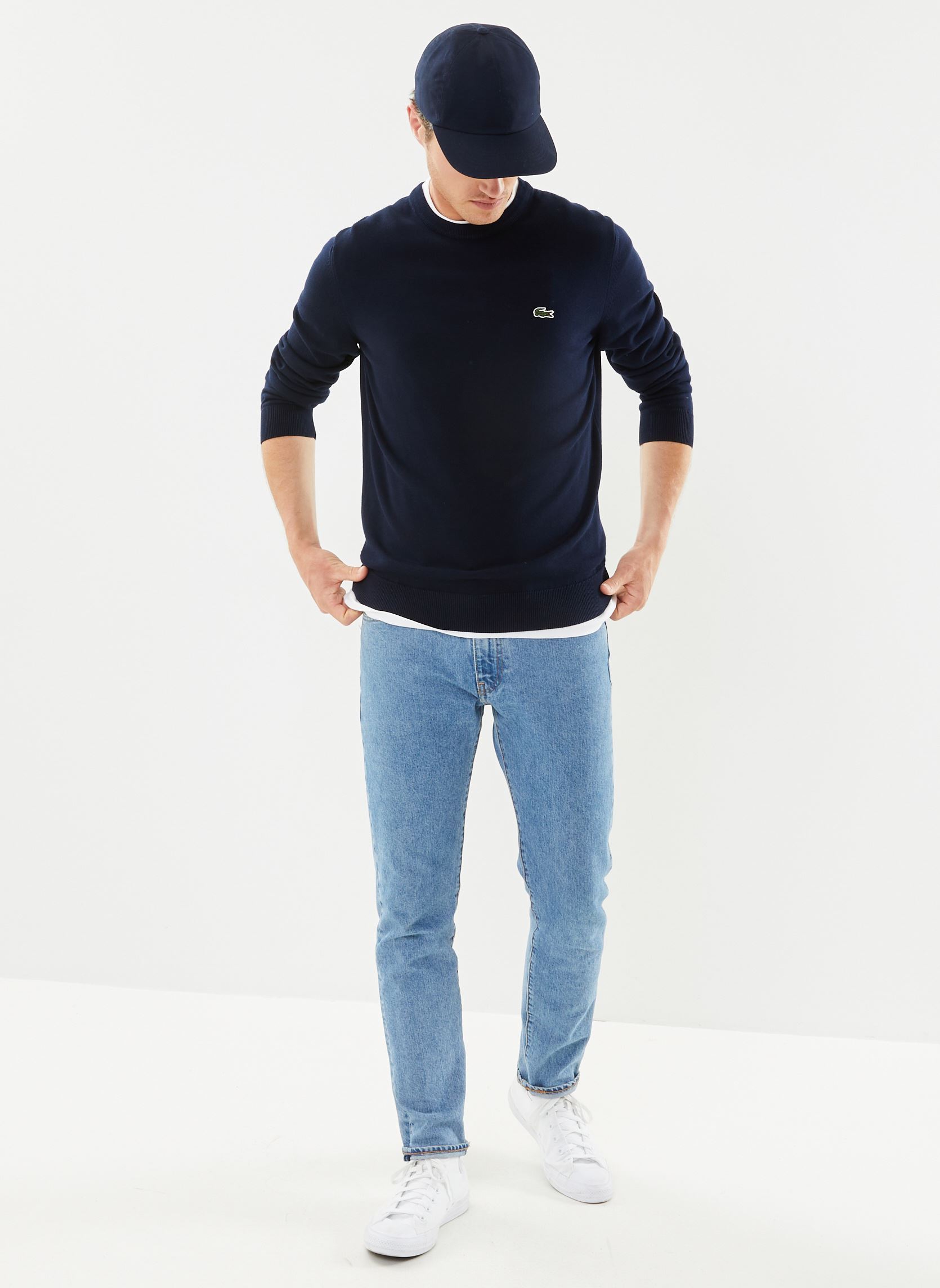 Pull Homme LeaseStar – Coton Bleu – Taille XL – Manches Longues – Occasion Parfait état