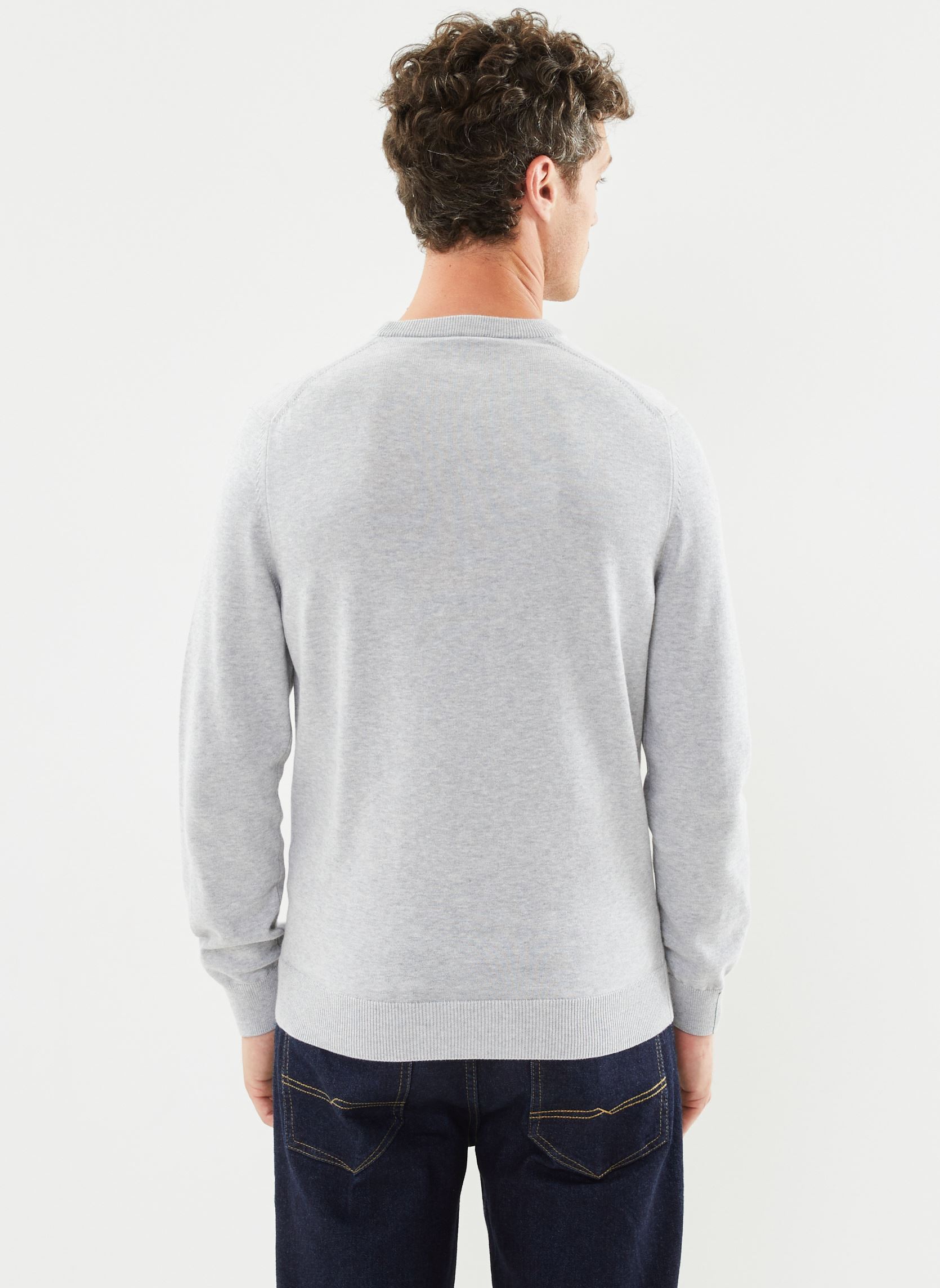 Pullover Pull à col rond en coton herren grau Lacoste Pullover Pull à col rond en coton herren grau ARGENT CHINE
