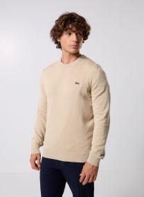 Pullover Pull à col rond en coton herren blau
