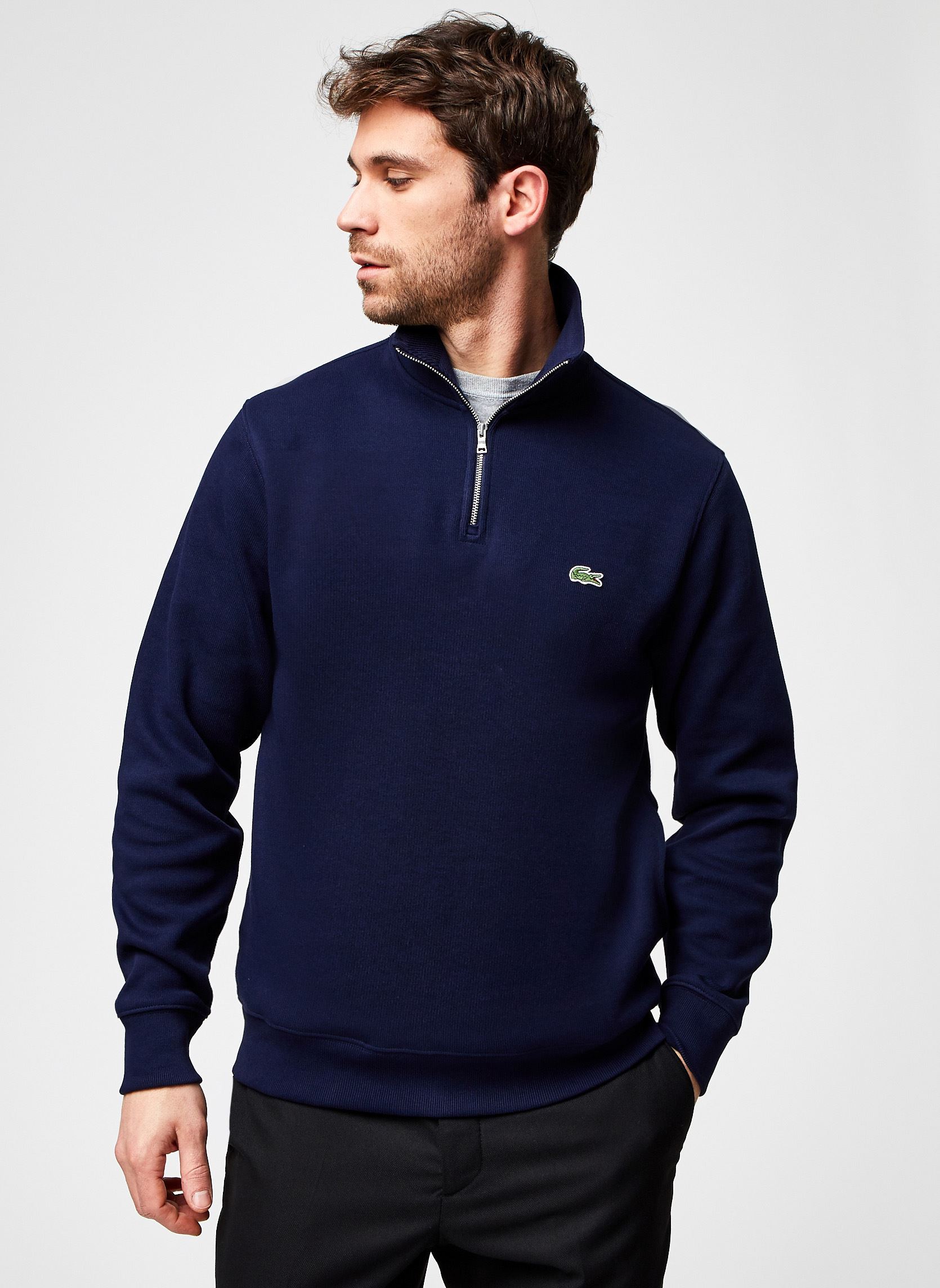 Sweat shirt Lacoste SWEATSHIRT ZIPPÉ INTERLOCK COL MONTANT EU - vue 3