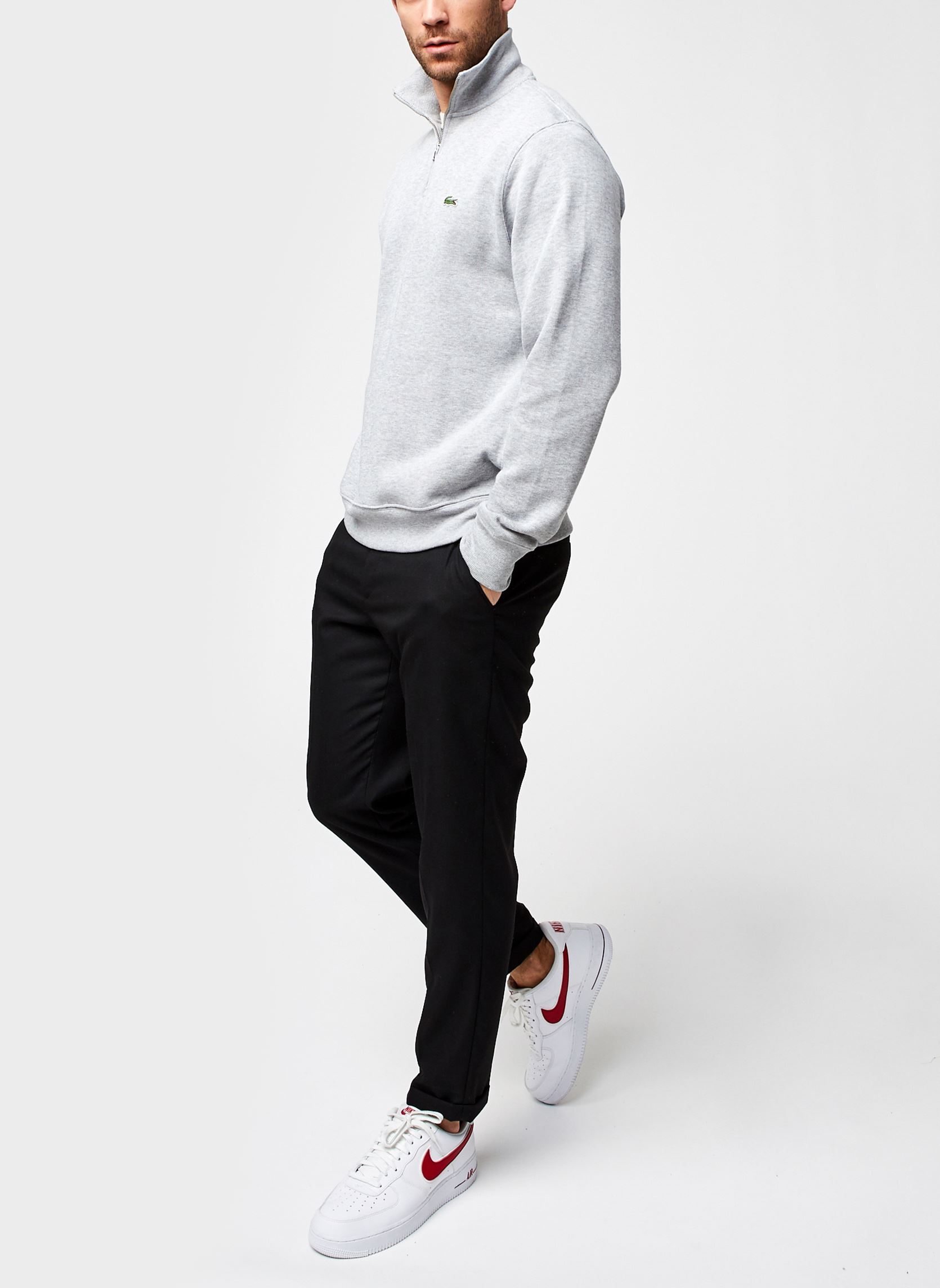 Sweats Pull ML Demi-Zip SH1927 homme gris Lacoste Sweats Pull ML Demi-Zip SH1927 homme gris CCA ARGENT CHINE
