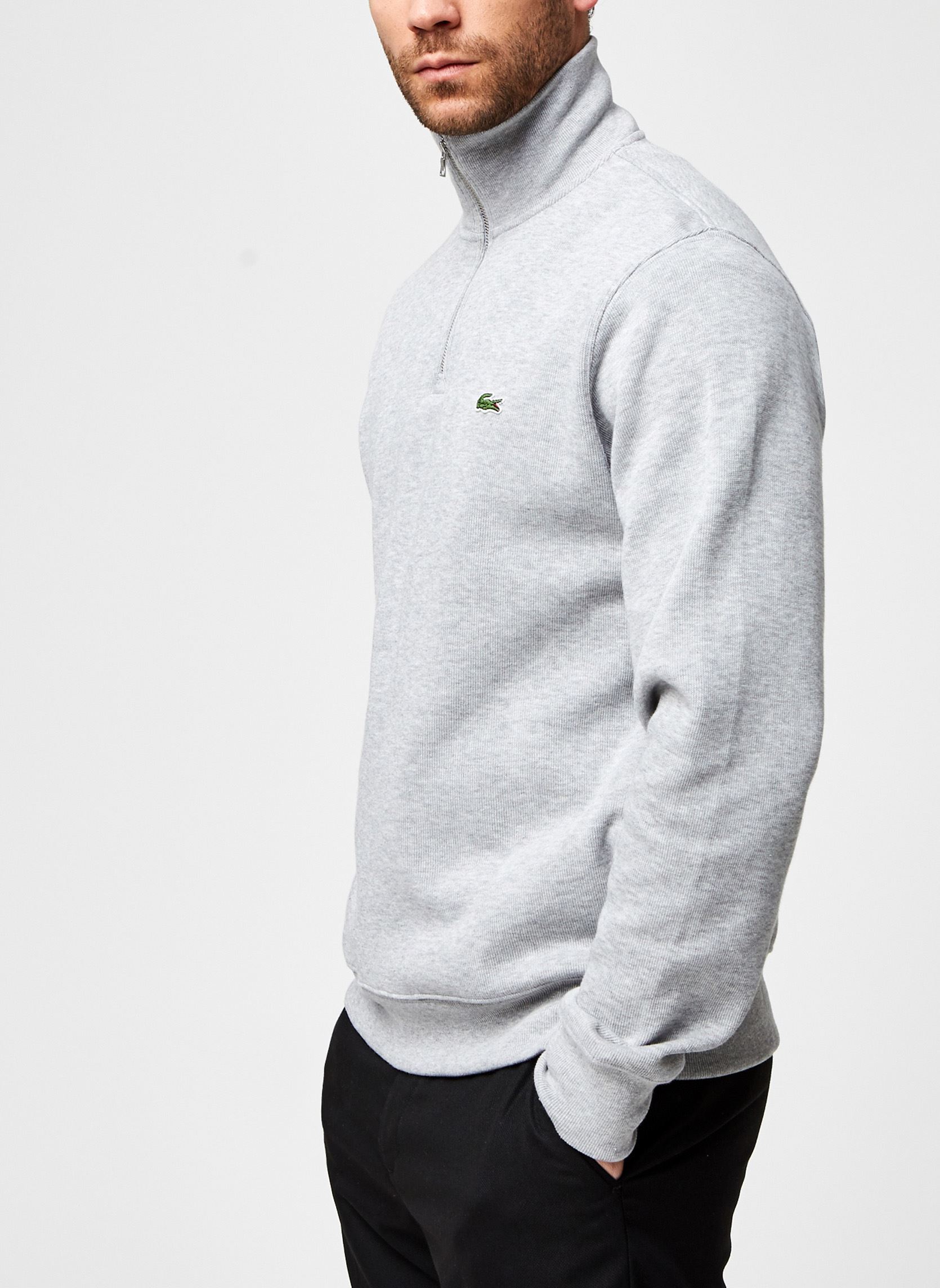 Sweat shirt Lacoste SWEATSHIRT ZIPPÉ INTERLOCK COL MONTANT EU - vue 2