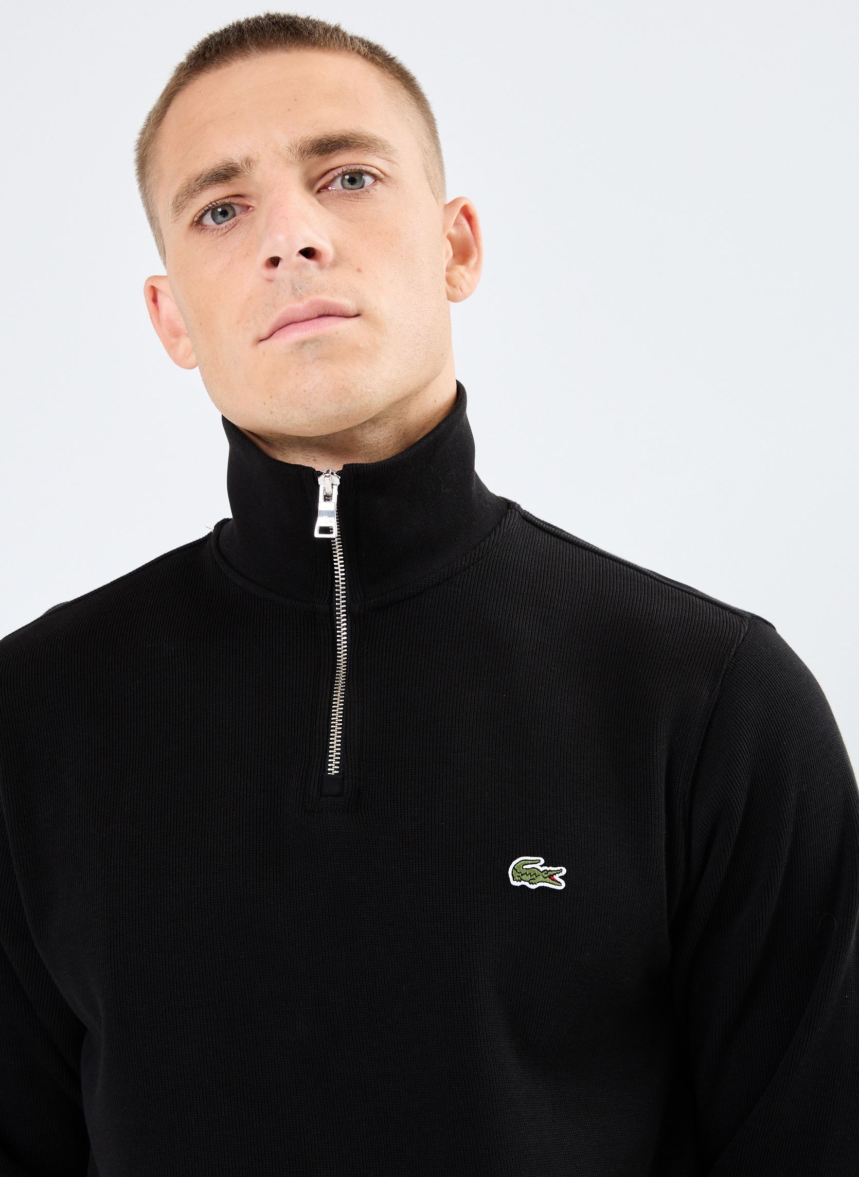 Sweatshirts Pull ML Demi-Zip SH1927 heren zwart Lacoste Sweatshirts Pull ML Demi-Zip SH1927 heren zwart NOIR