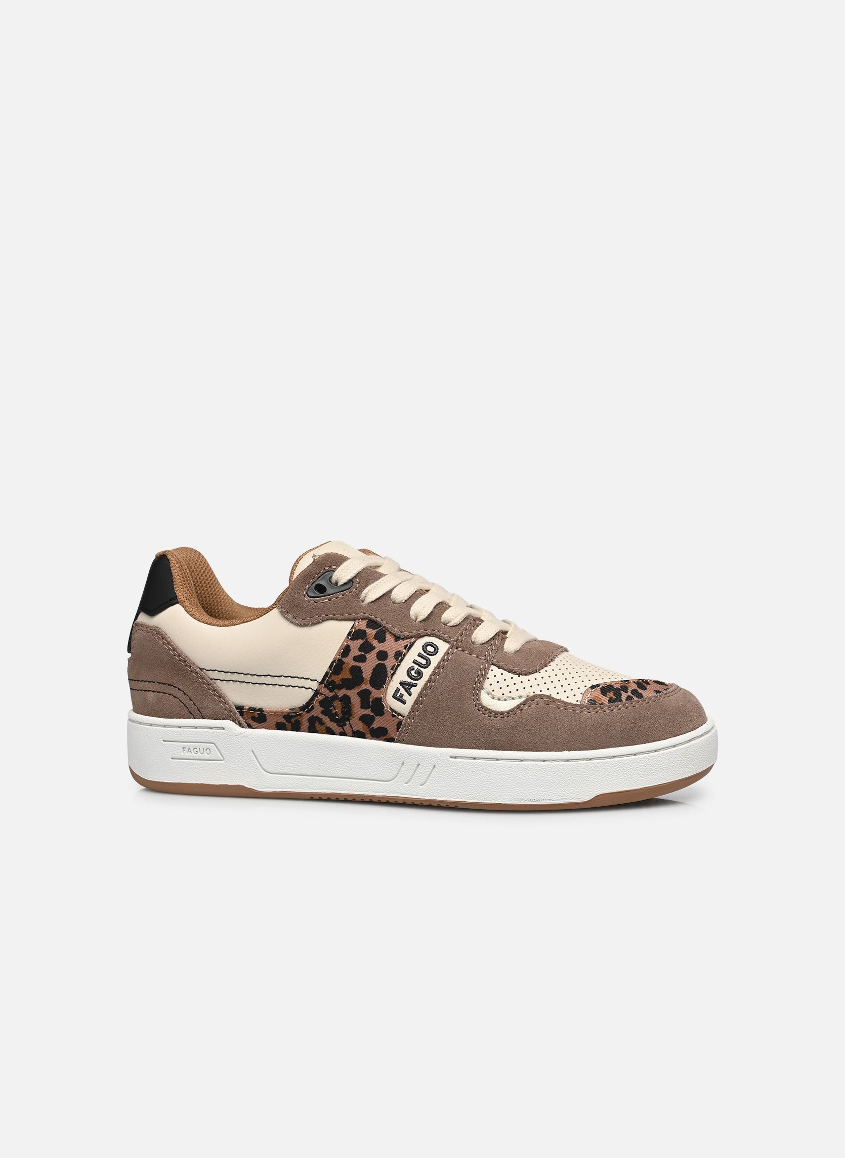 Niedrige Sneaker CEIBA BASKETS LEATHER SUEDE W damen mehrfarbig Faguo Niedrige Sneaker CEIBA BASKETS LEATHER SUEDE W damen mehrfarbig ECRU/LEOPARD
