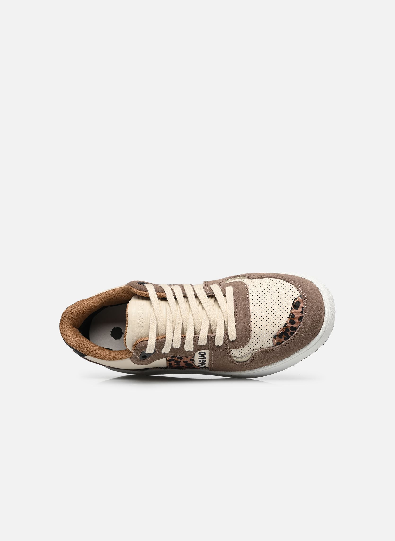 Niedrige Sneaker CEIBA BASKETS LEATHER SUEDE W damen mehrfarbig Faguo Niedrige Sneaker CEIBA BASKETS LEATHER SUEDE W damen mehrfarbig ECRU/LEOPARD